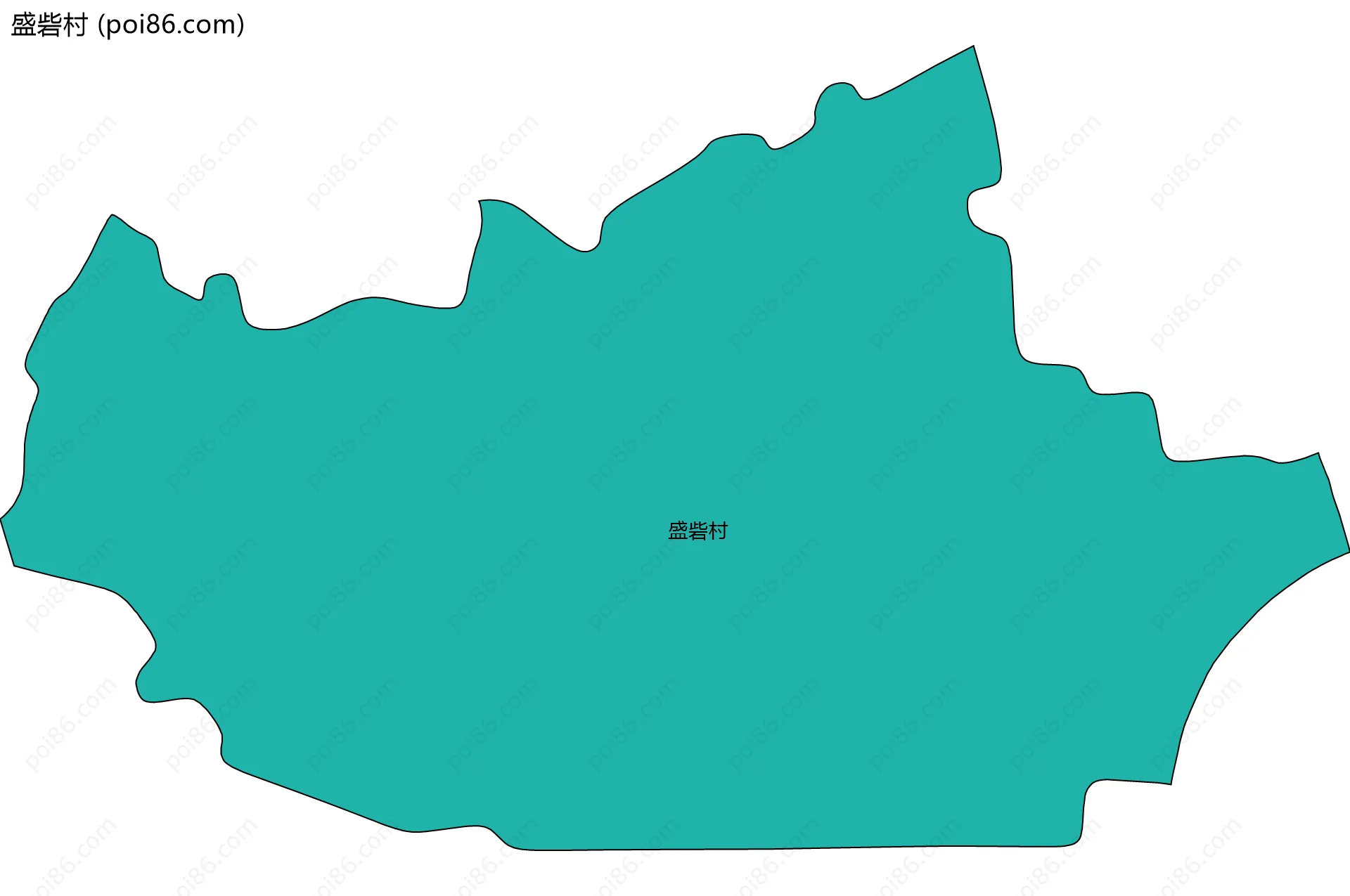 盛砦村边界地图