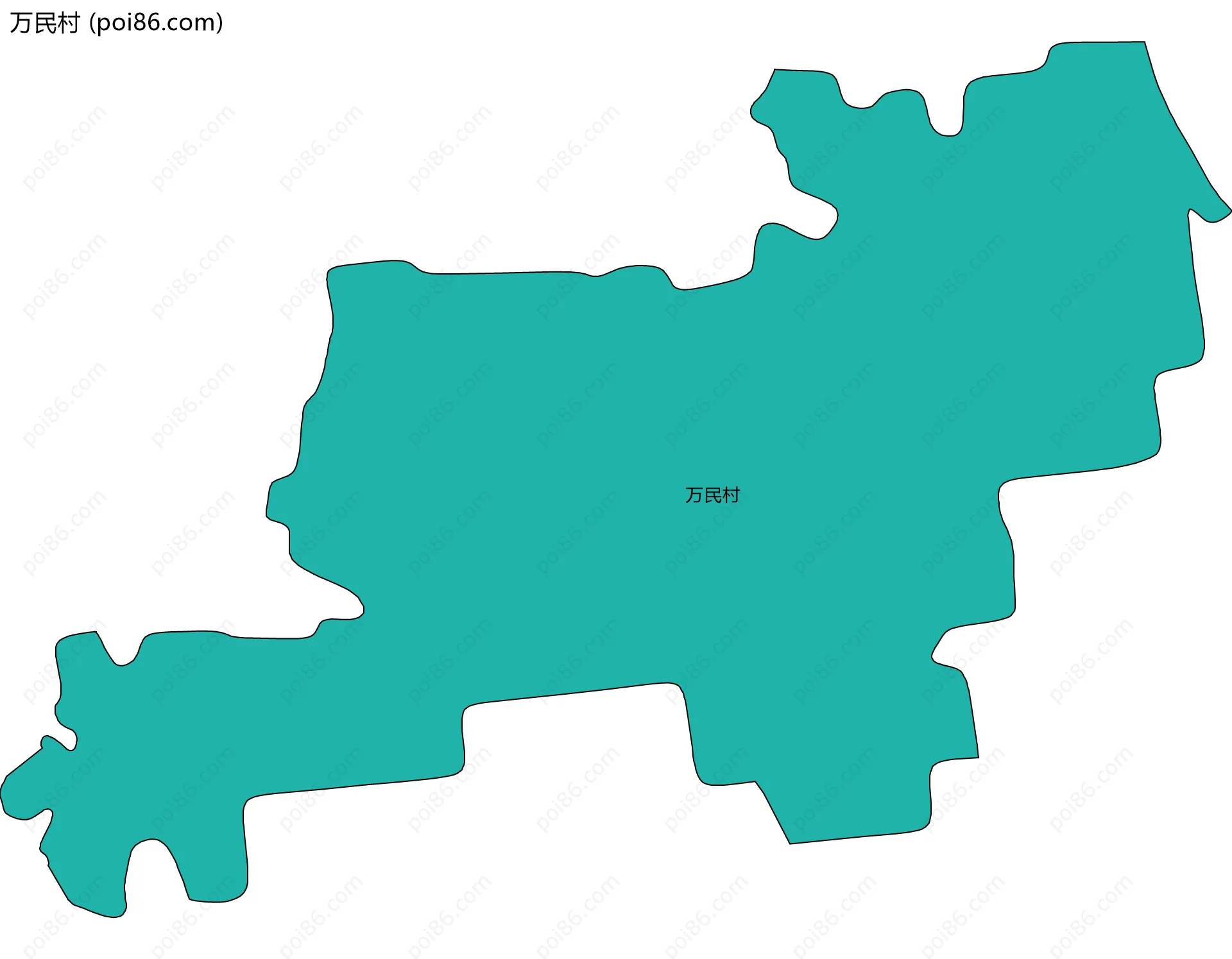 万民村边界地图