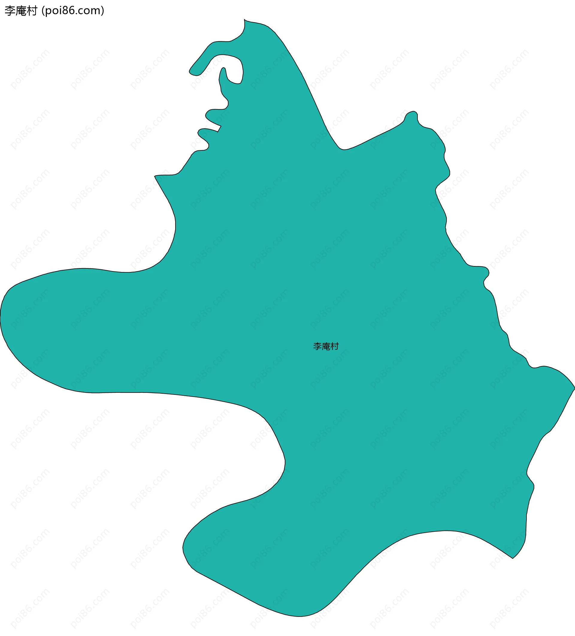 李庵村边界地图