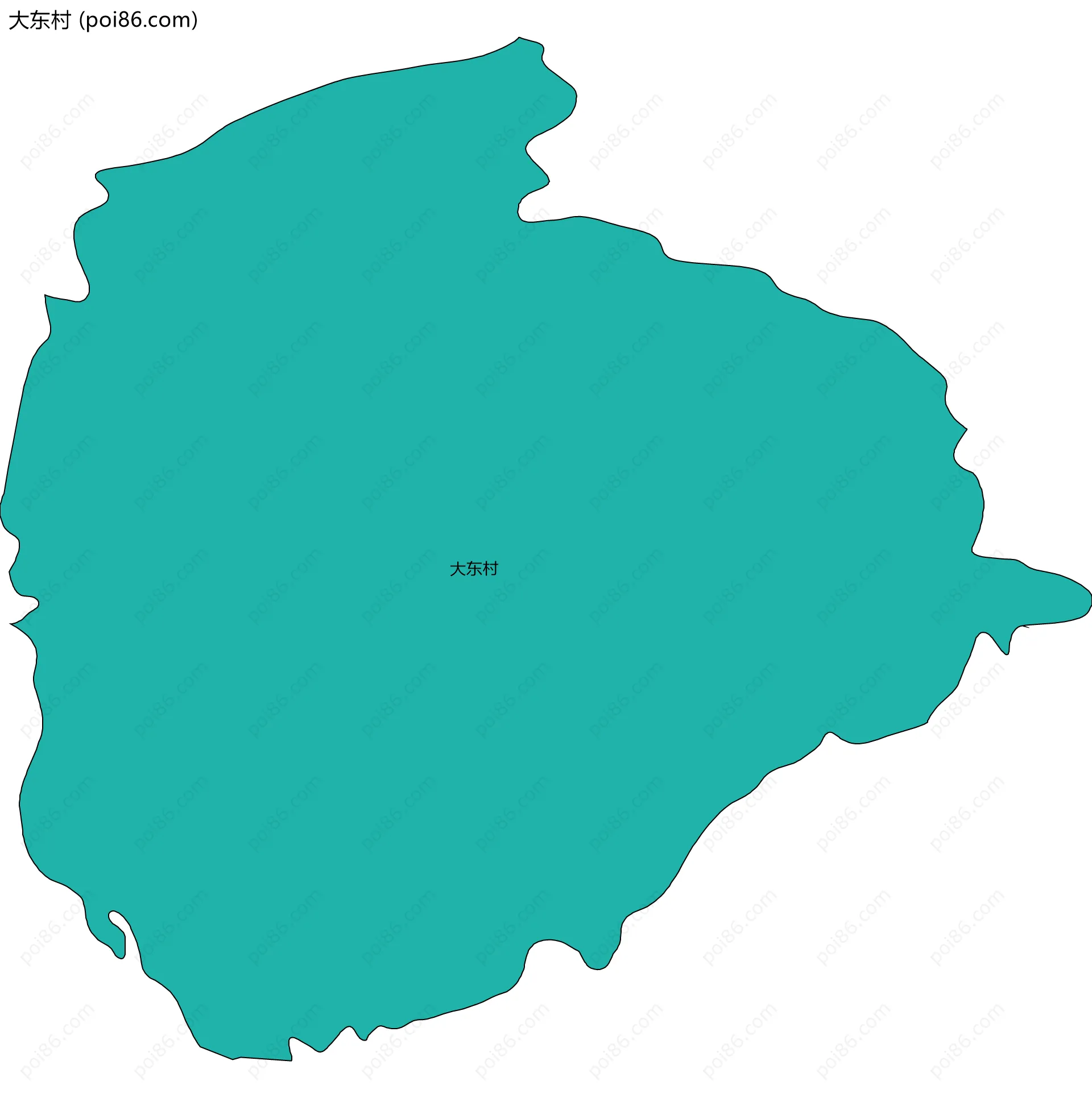 大东村边界地图