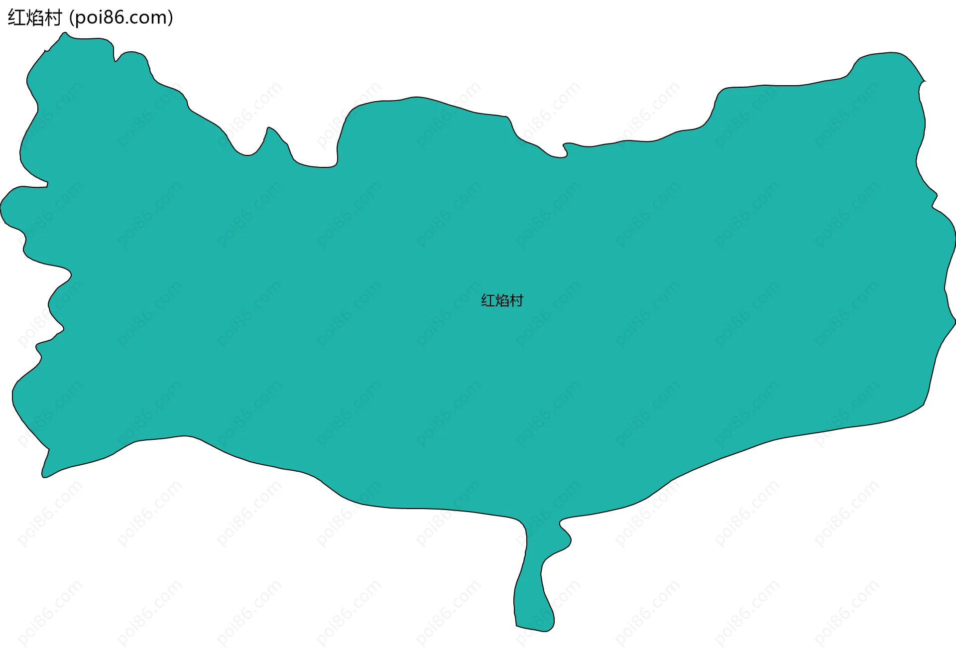 红焰村边界地图