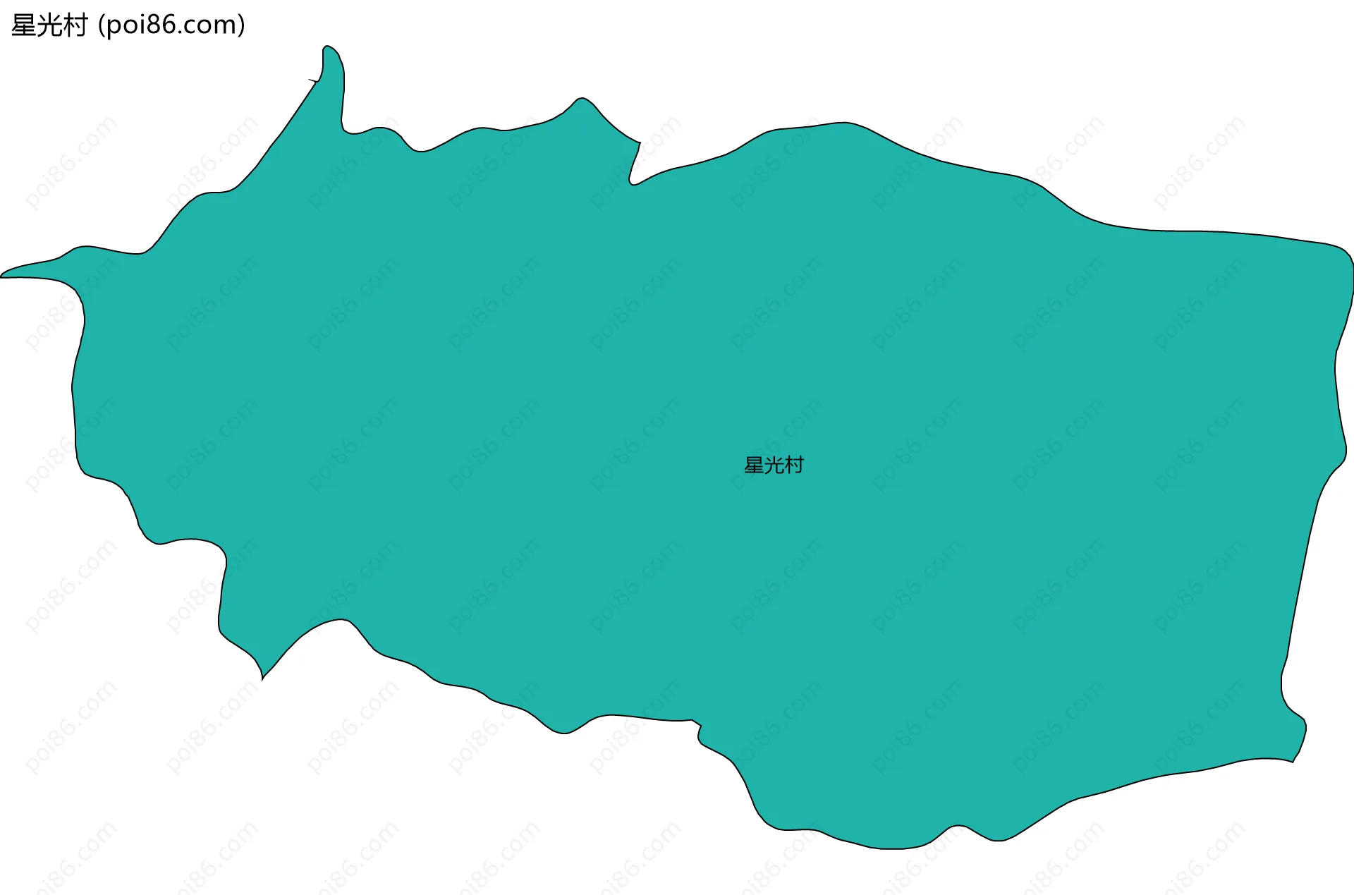 星光村边界地图