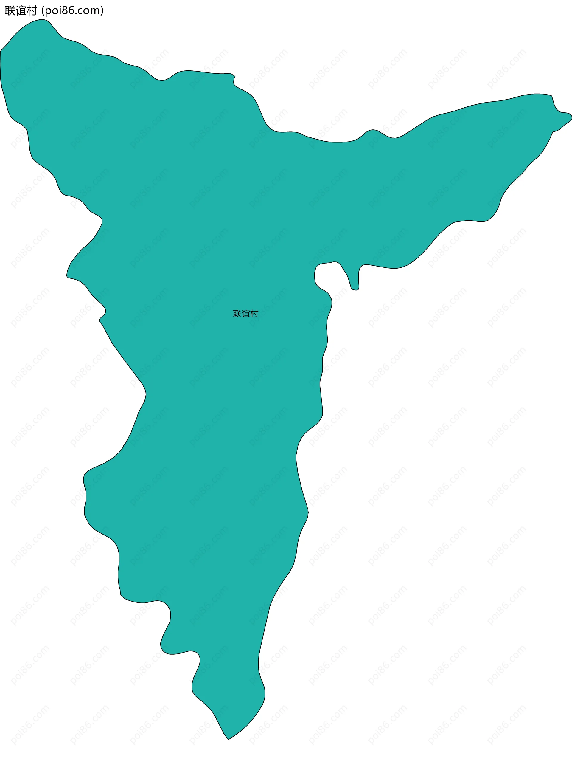 联谊村边界地图