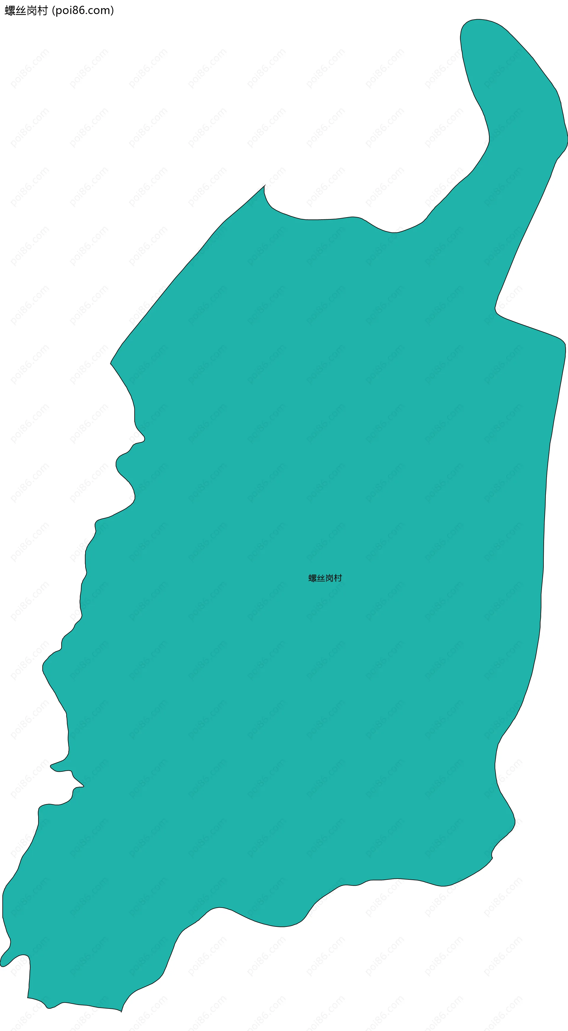 螺丝岗村边界地图