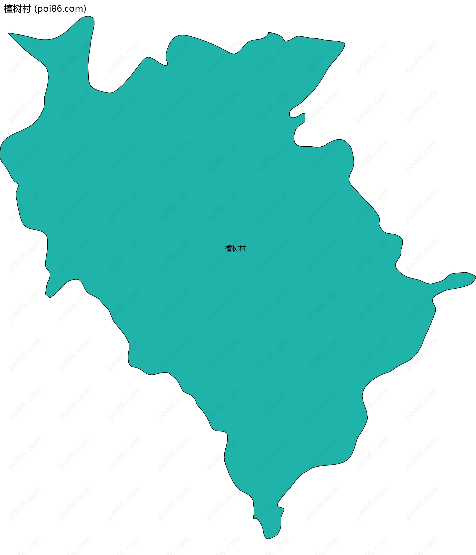 檀树村边界地图