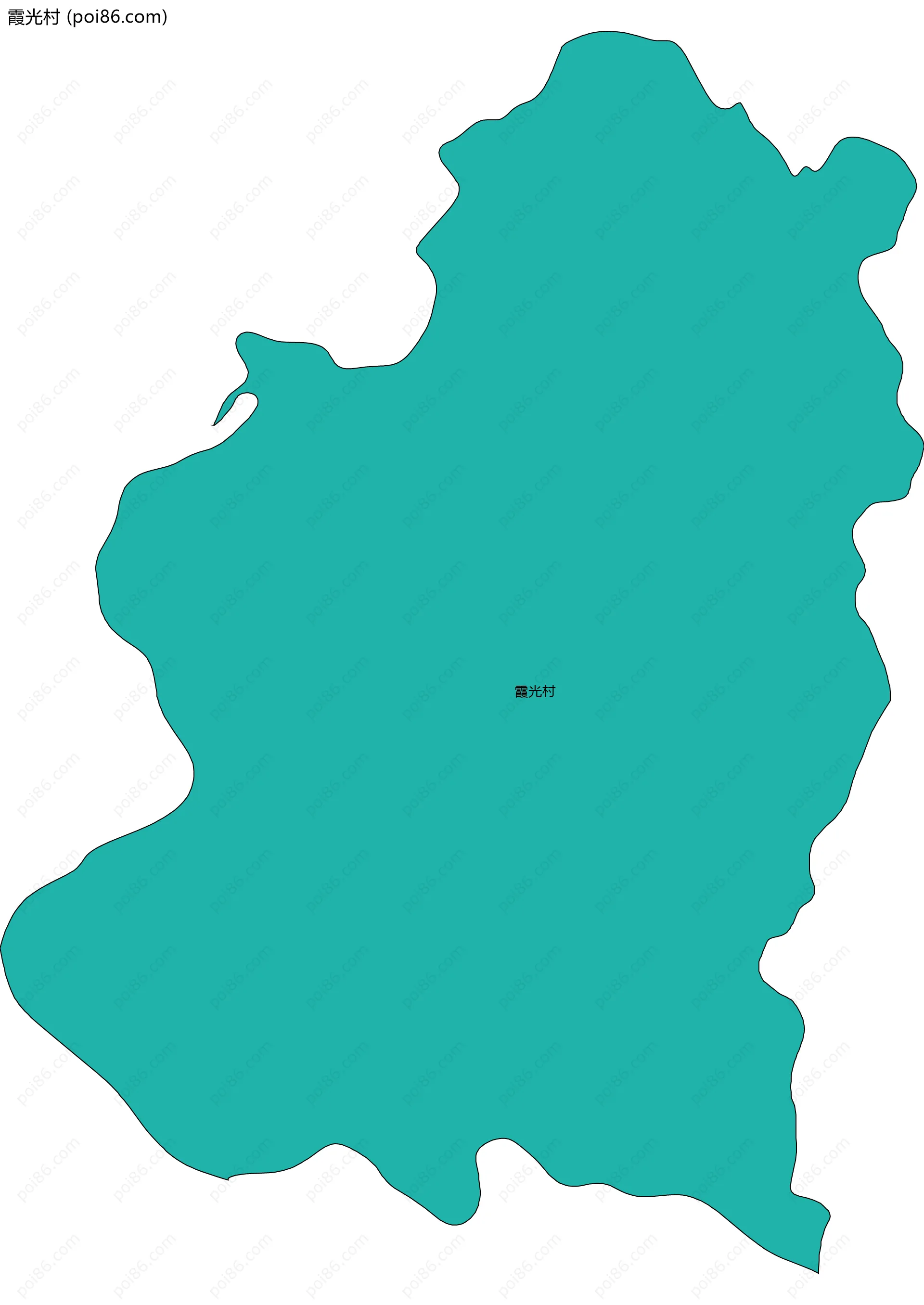 霞光村边界地图