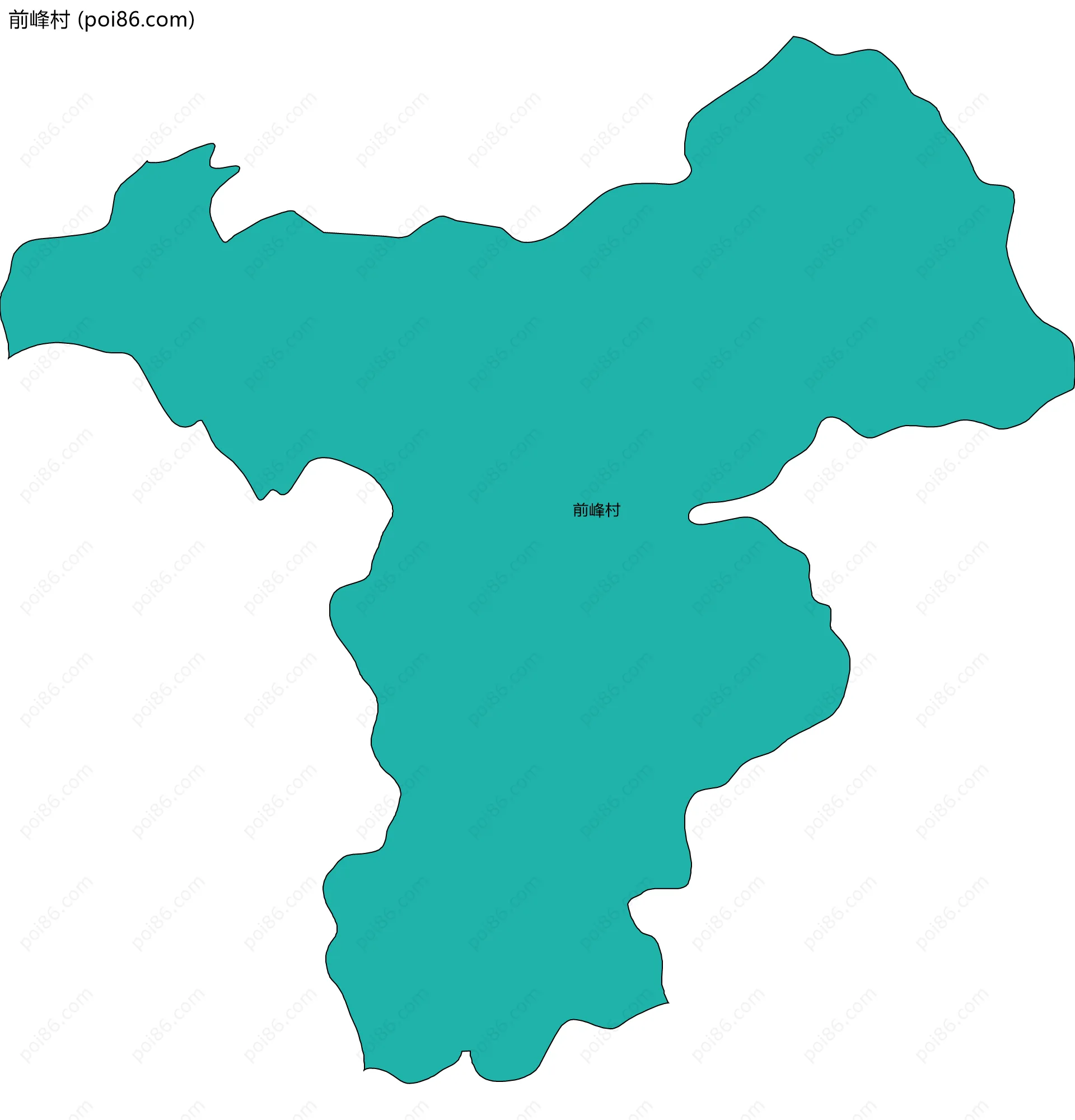 前峰村边界地图
