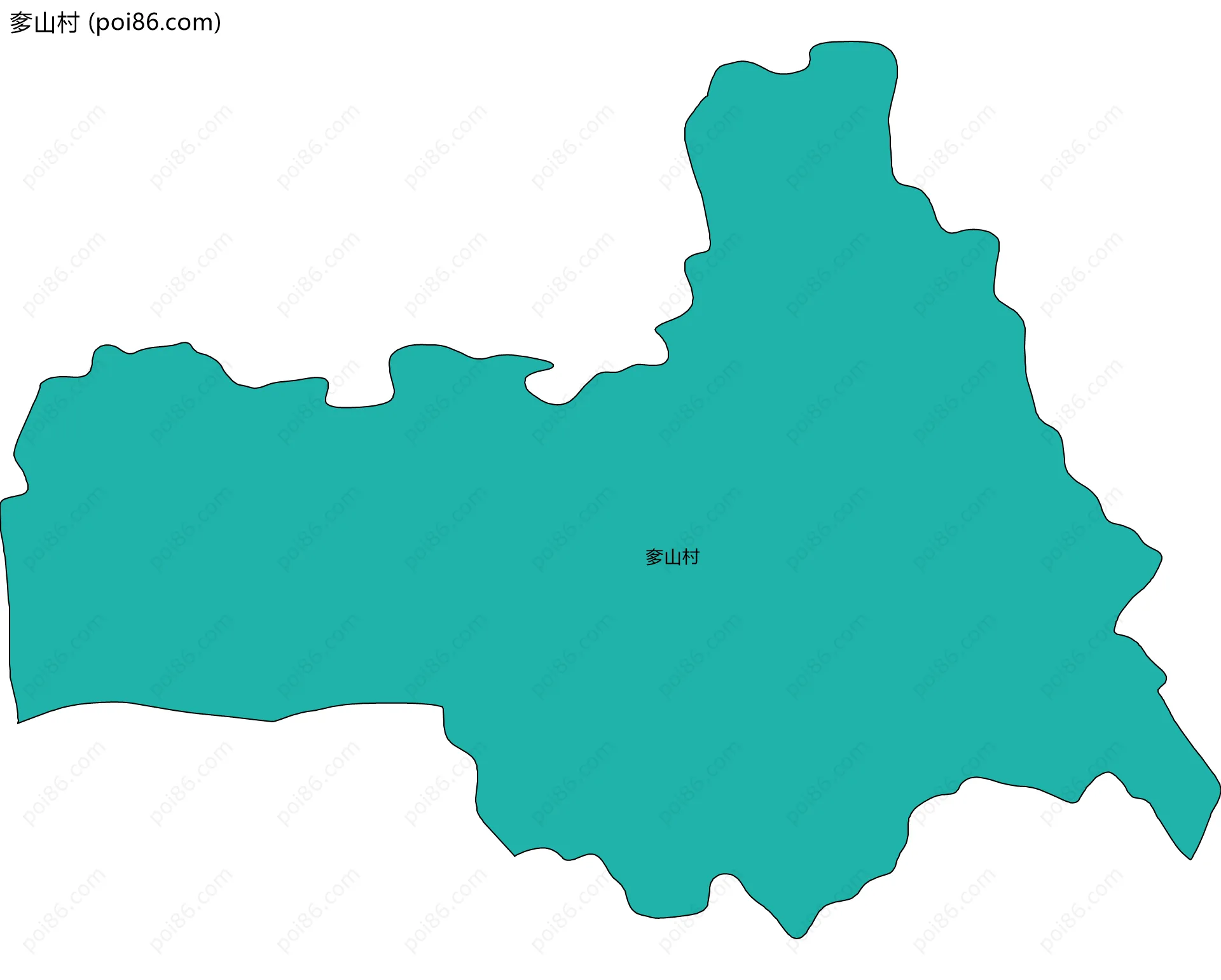 奓山村边界地图