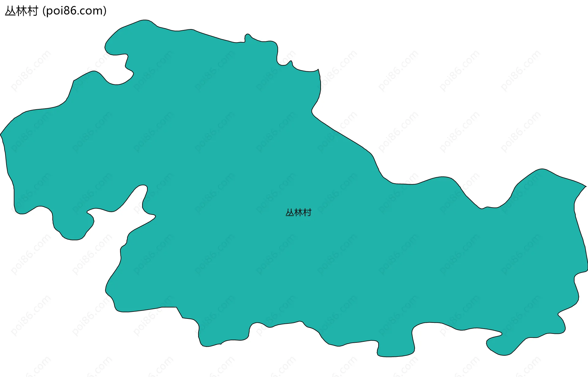 丛林村边界地图