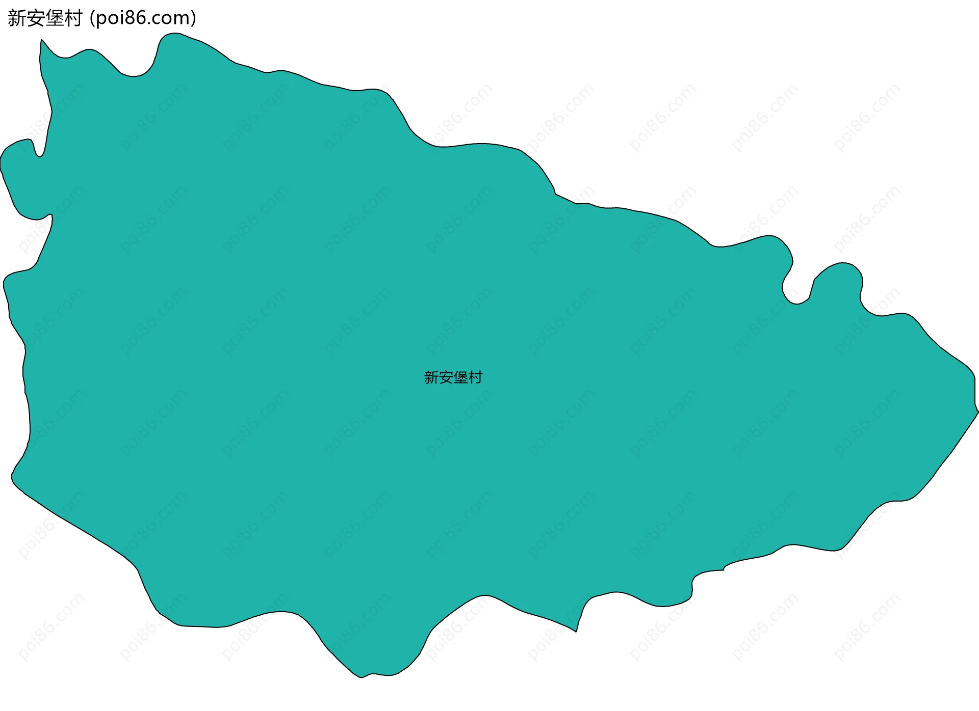 新安堡村边界地图