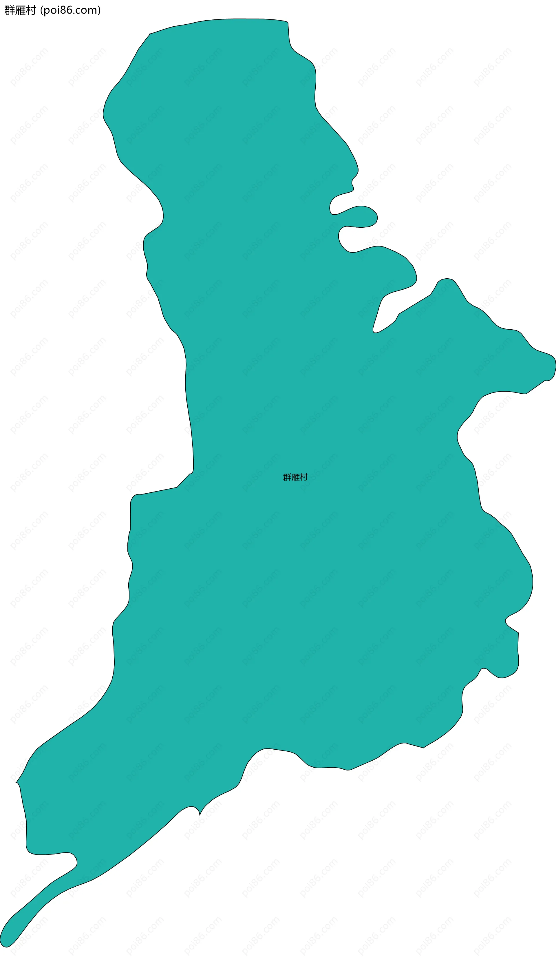 群雁村边界地图