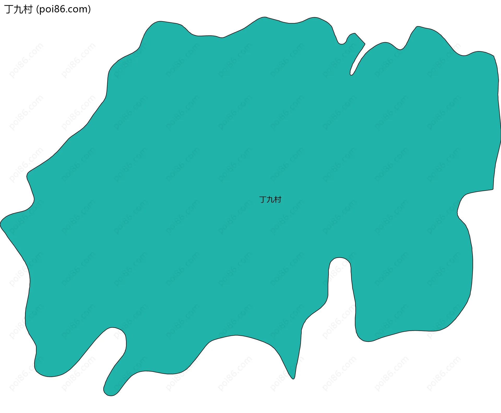 丁九村边界地图