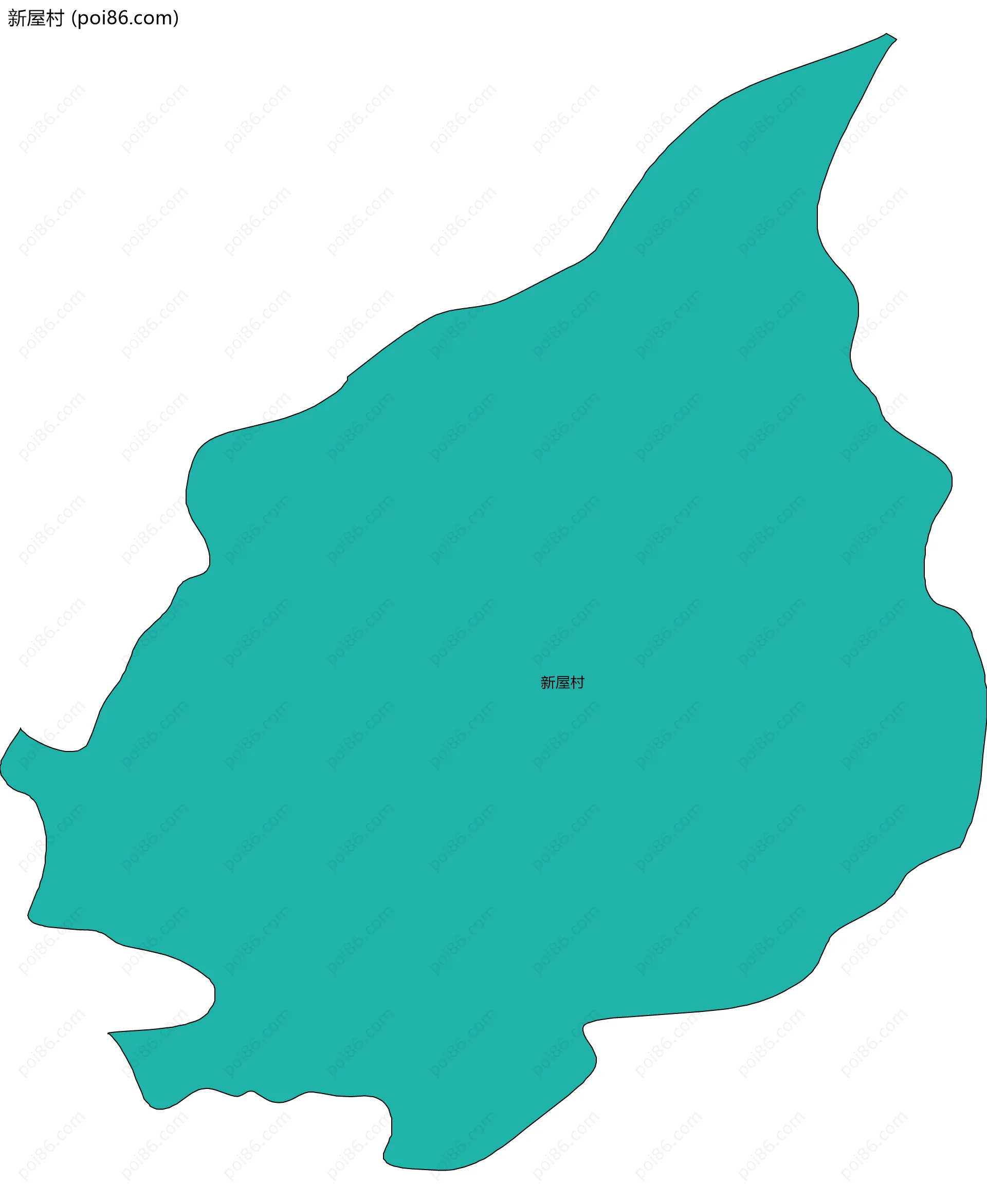 新屋村边界地图