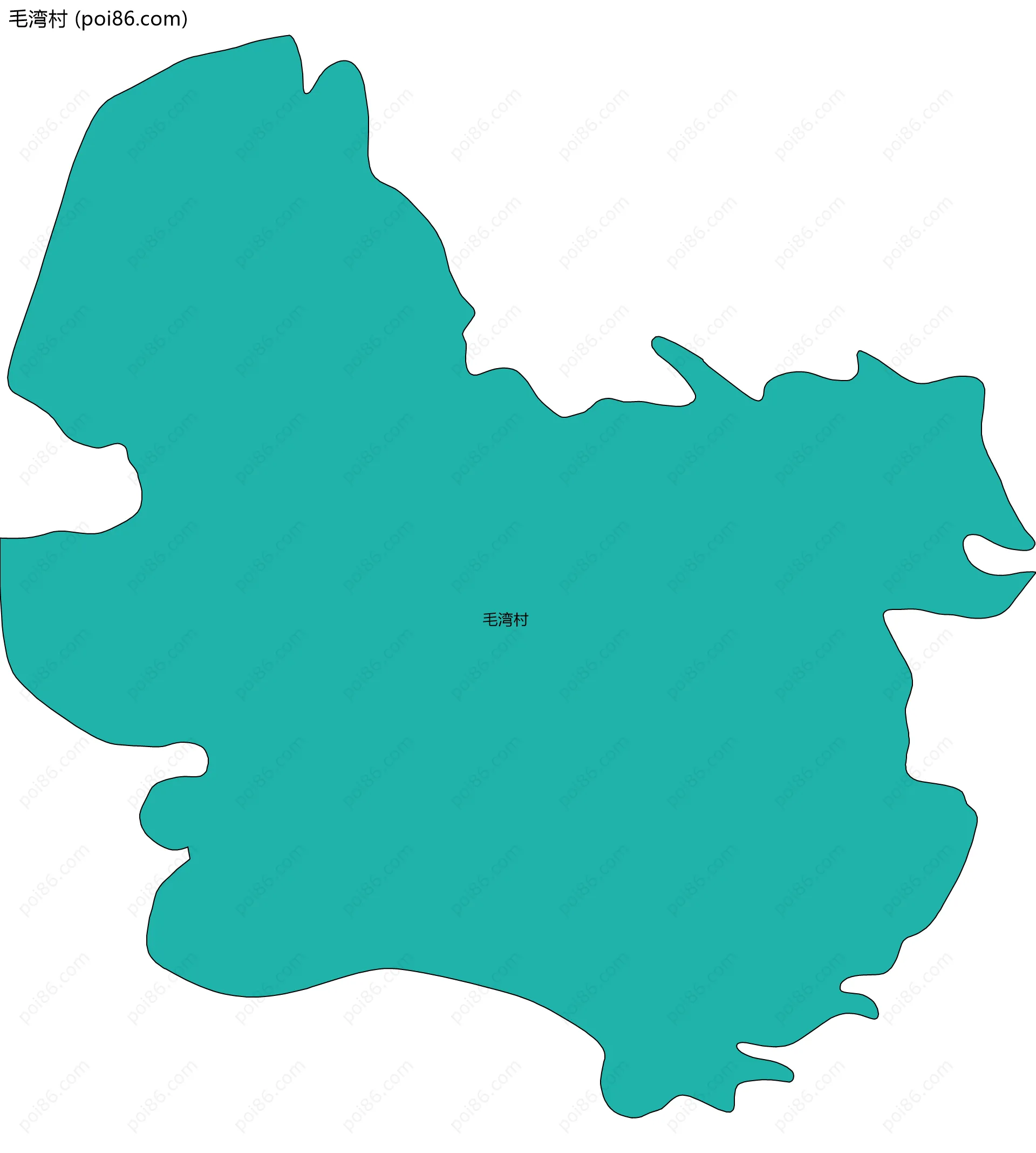 毛湾村边界地图