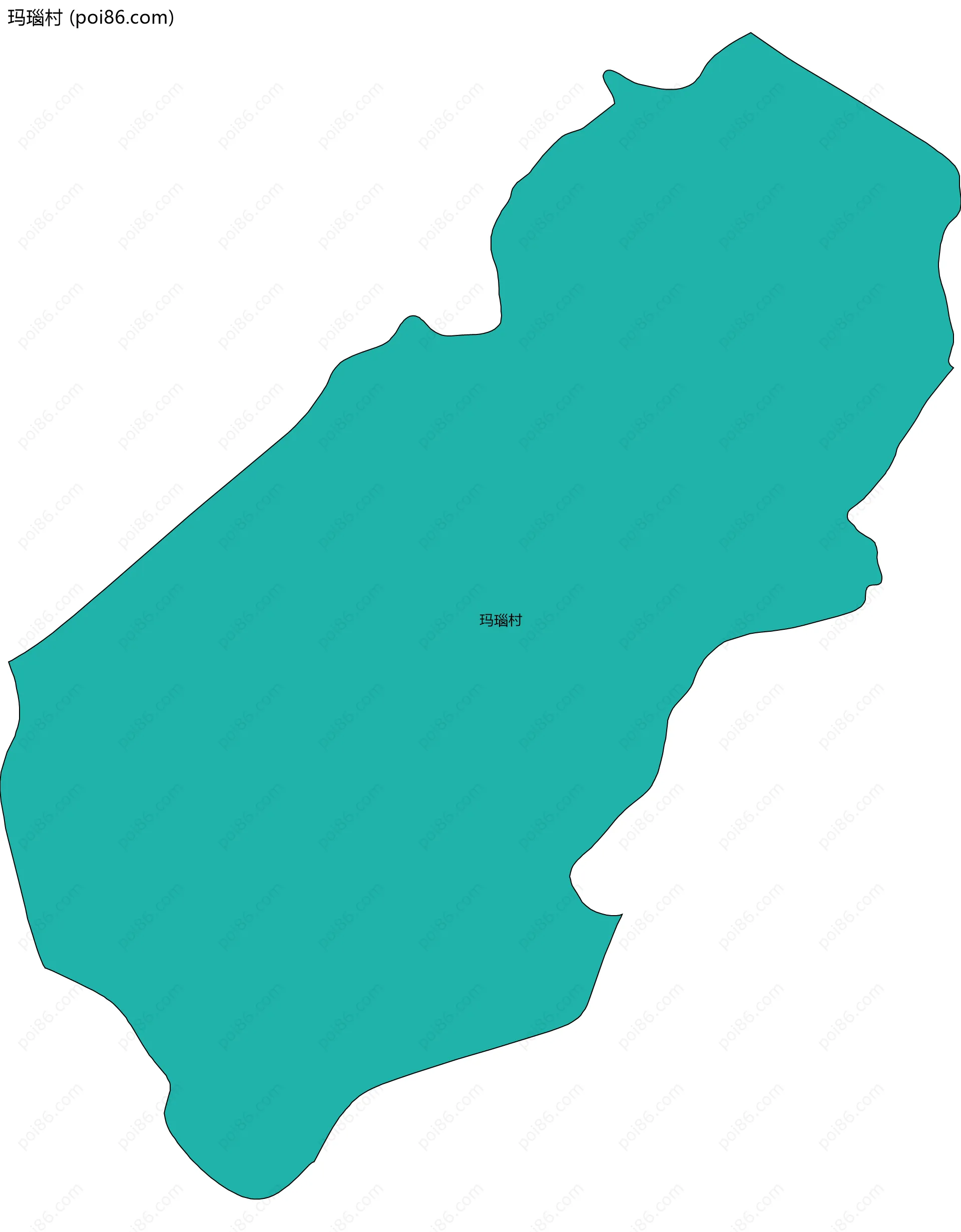玛瑙村边界地图