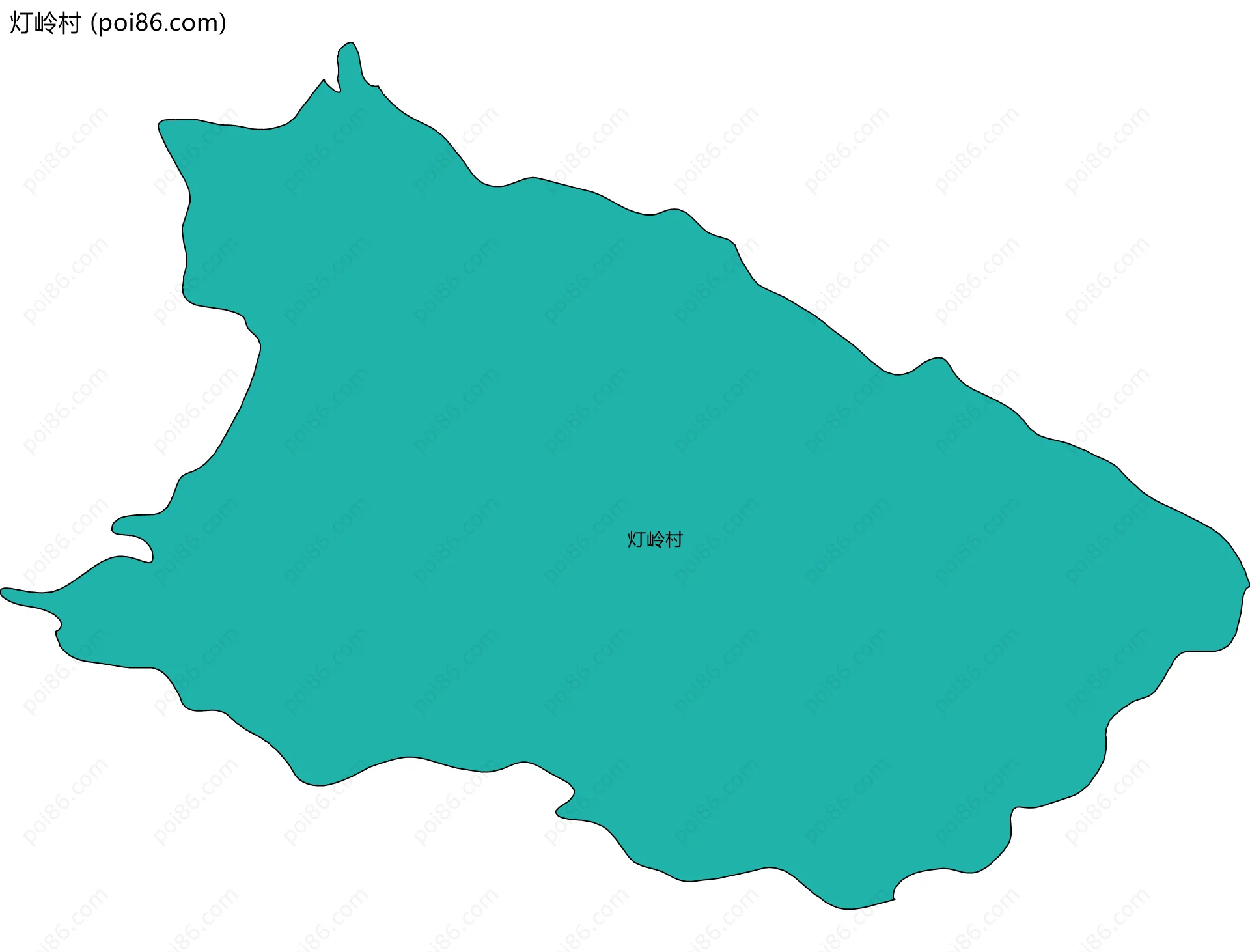 灯岭村边界地图