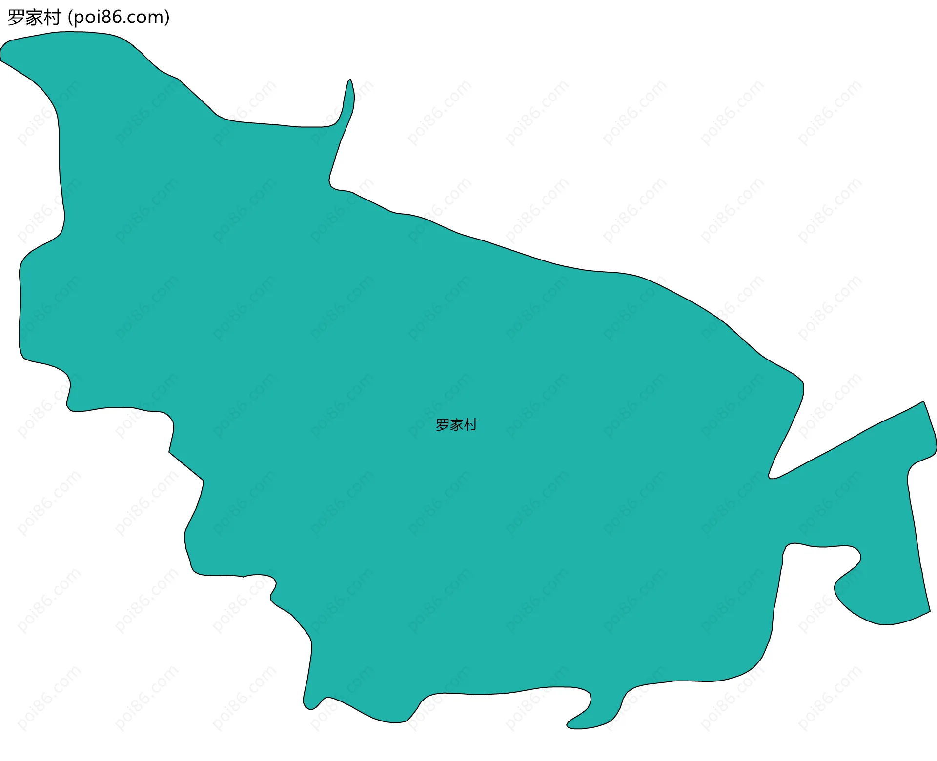 罗家村边界地图