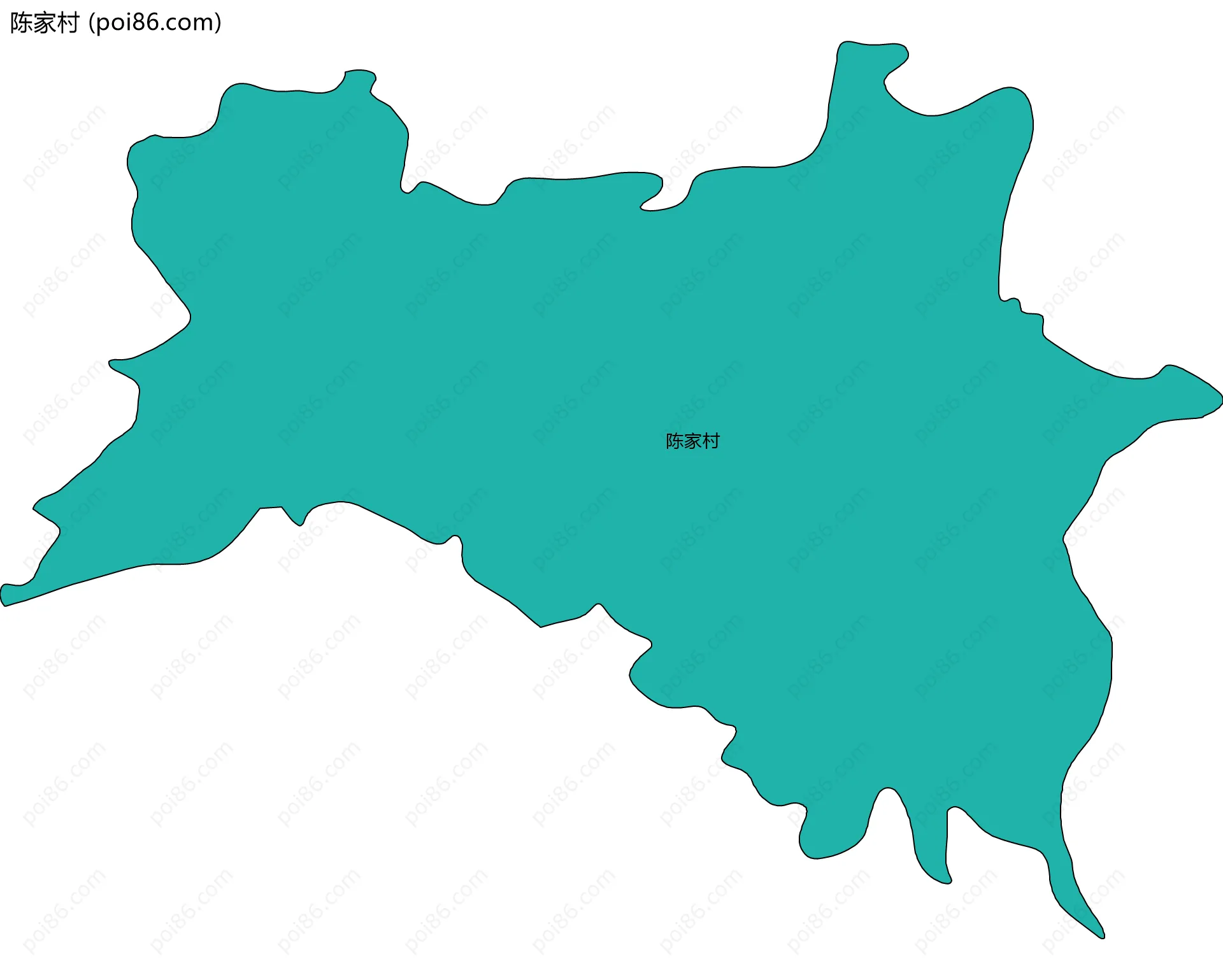 陈家村边界地图
