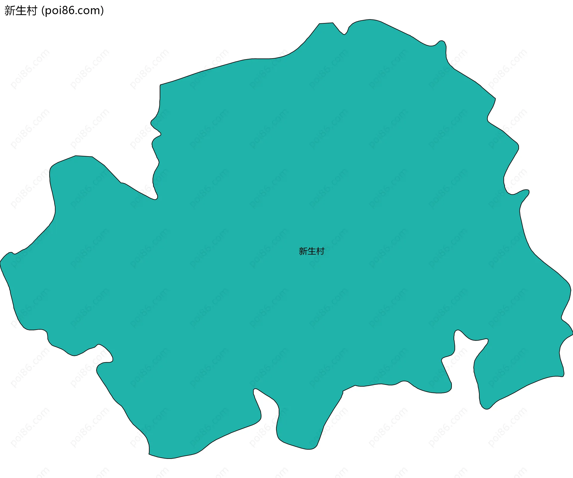 新生村边界地图