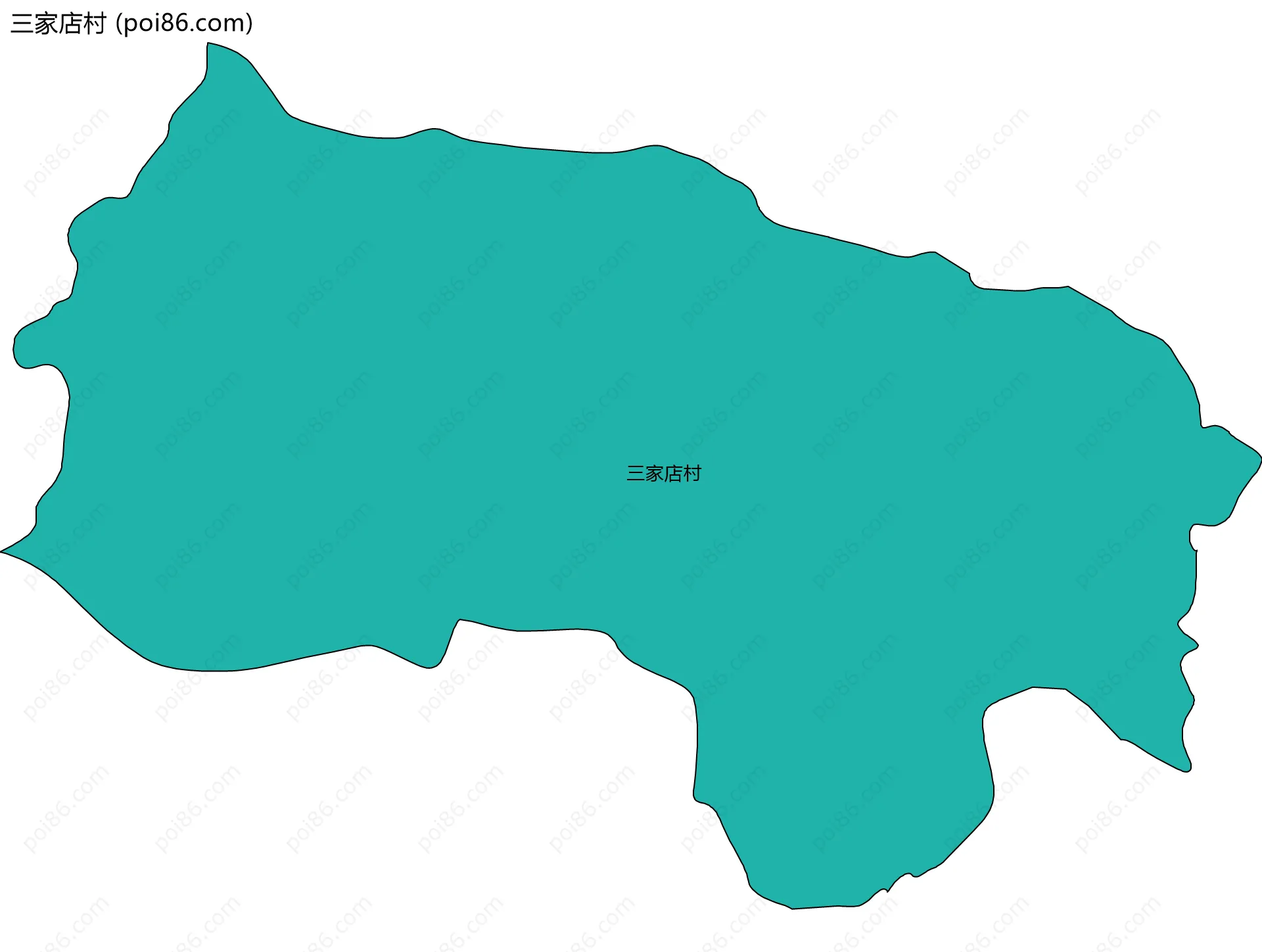 三家店村边界地图