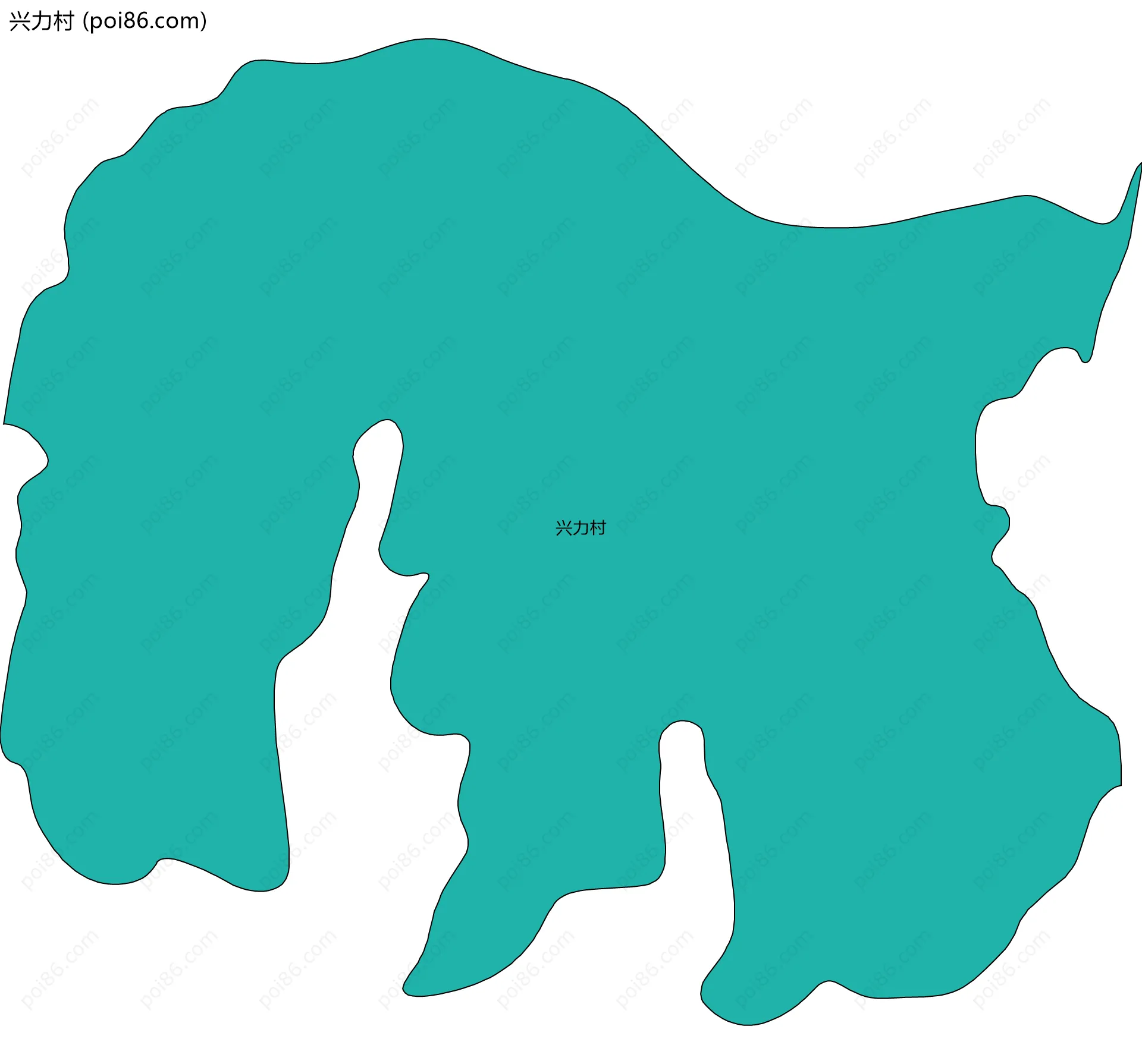 兴力村边界地图