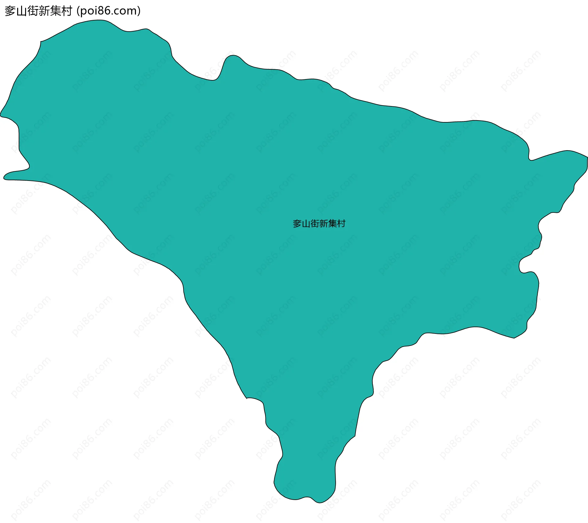 奓山街新集村边界地图