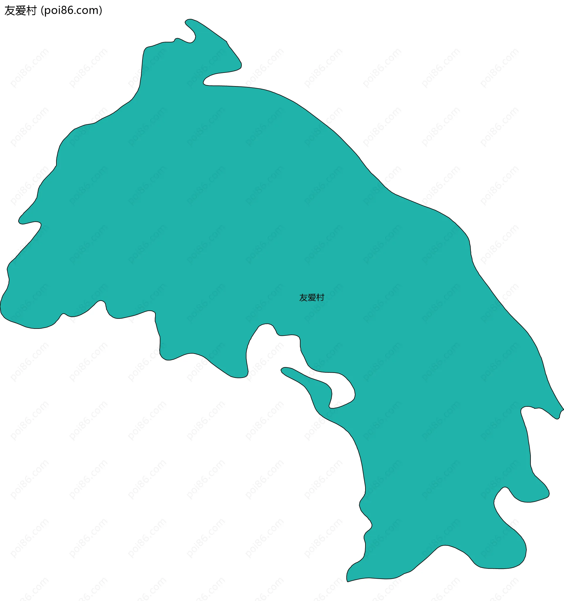 友爱村边界地图