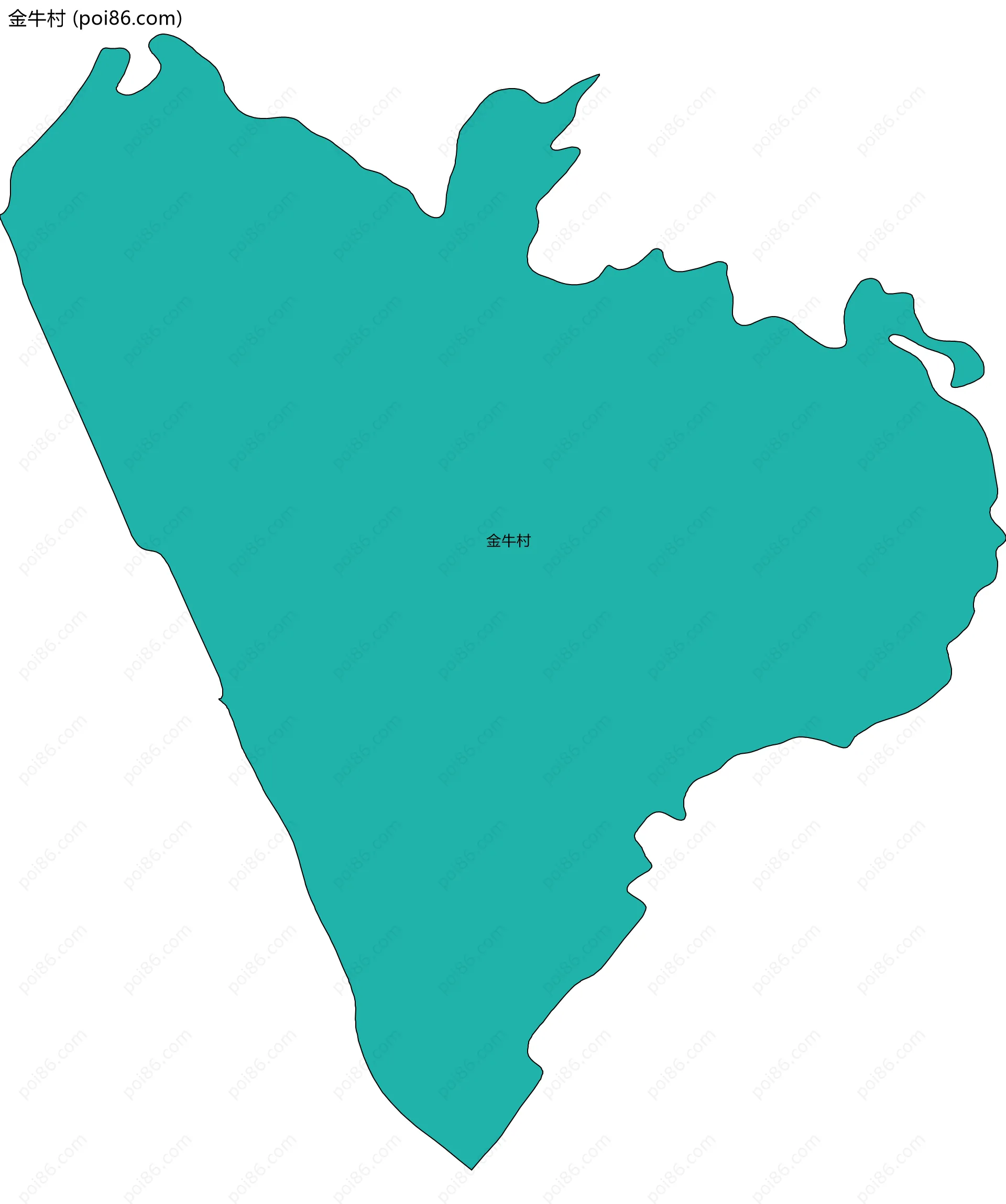 金牛村边界地图