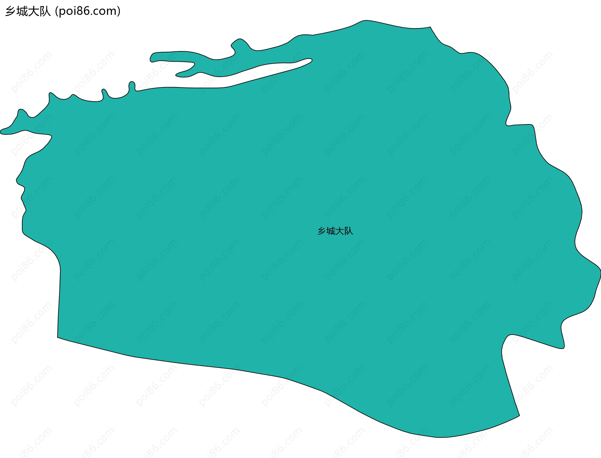 乡城大队边界地图