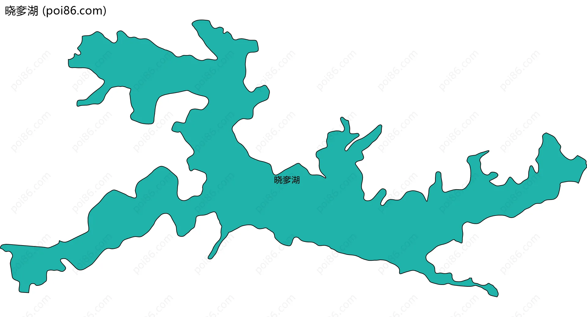 晓奓湖边界地图