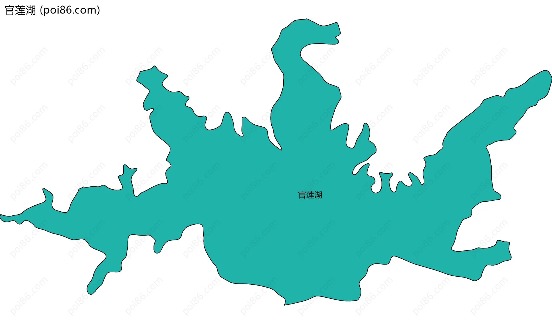 官莲湖边界地图