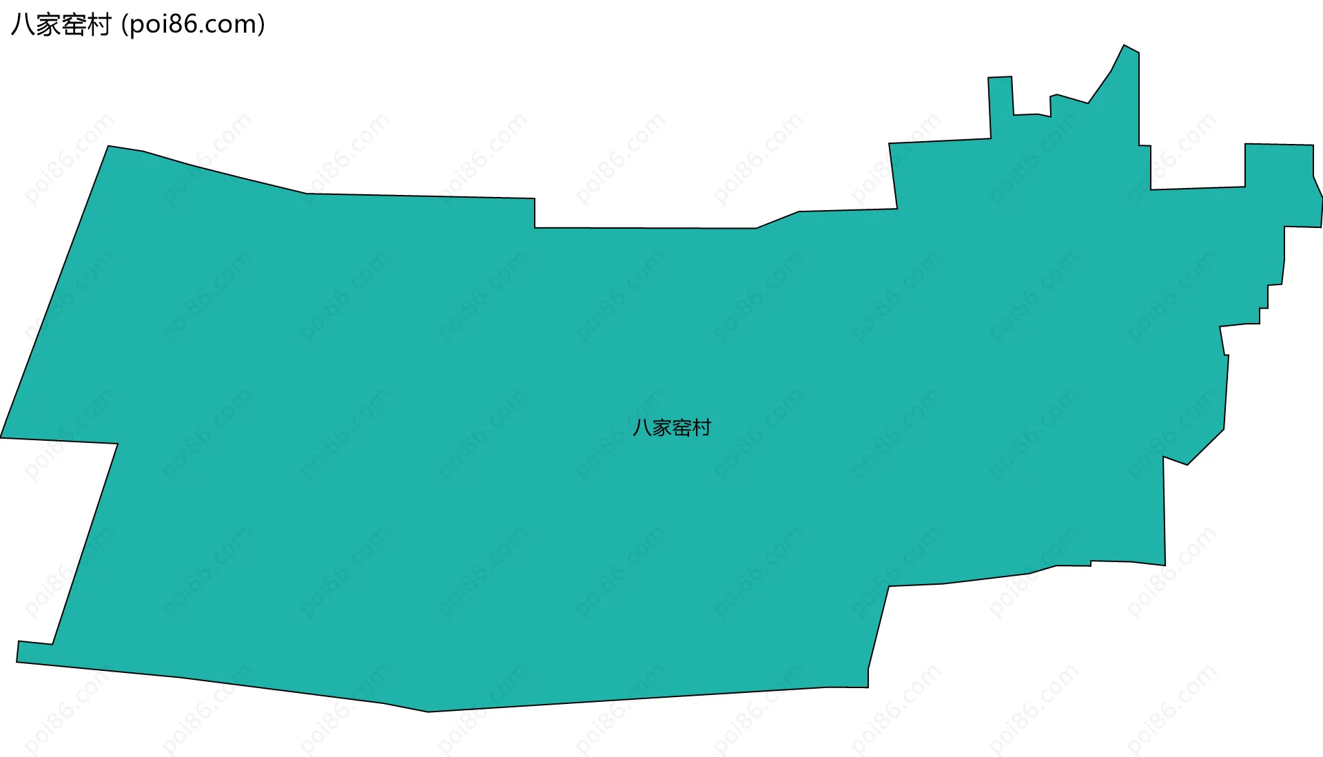 八家窑村边界地图