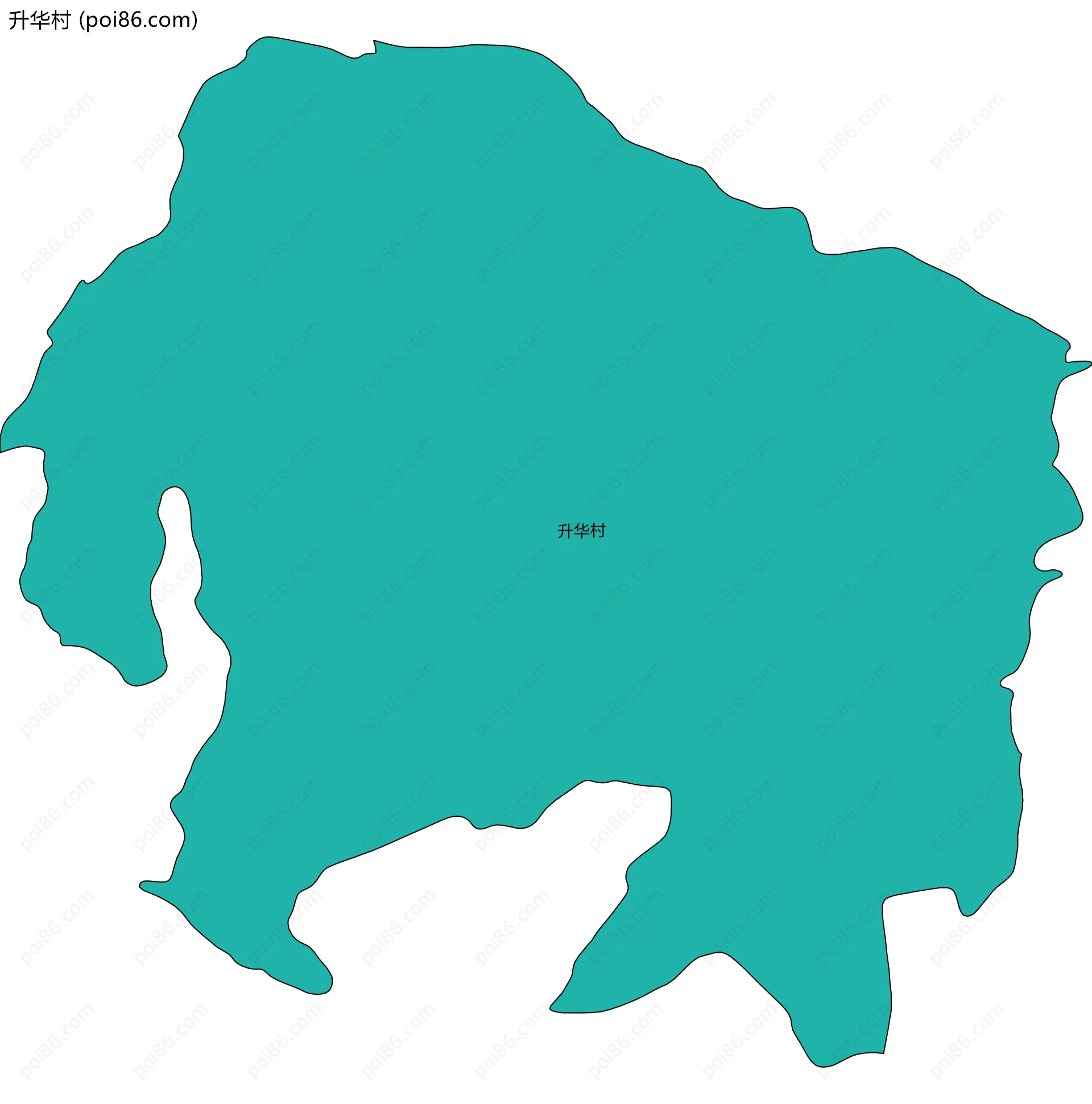 升华村边界地图