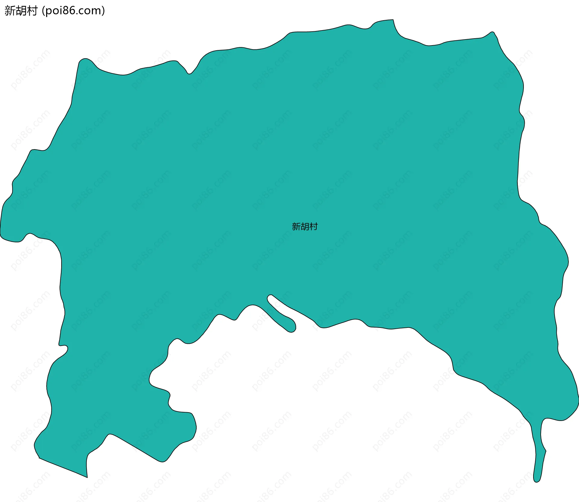 新胡村边界地图