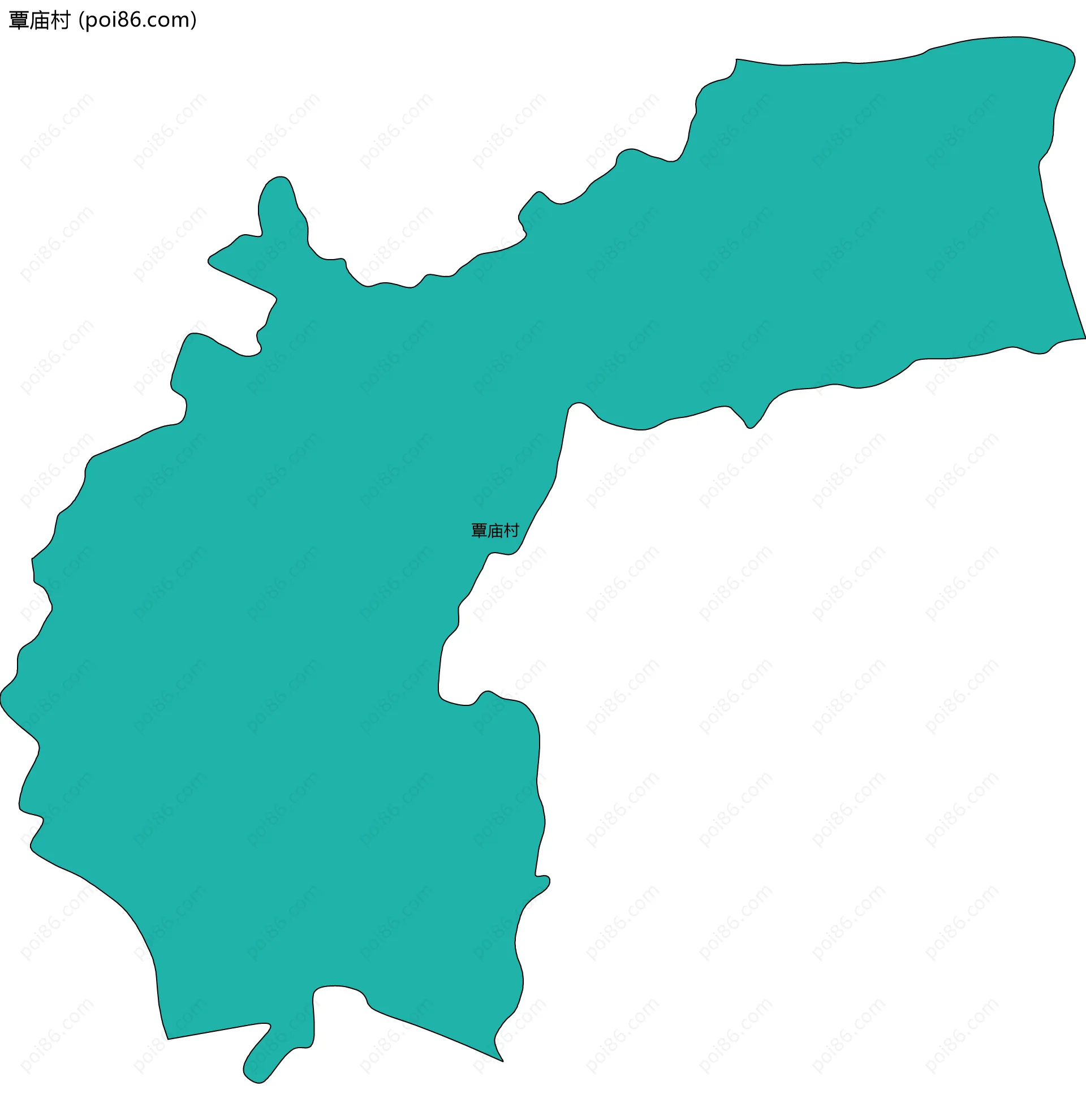 覃庙村边界地图