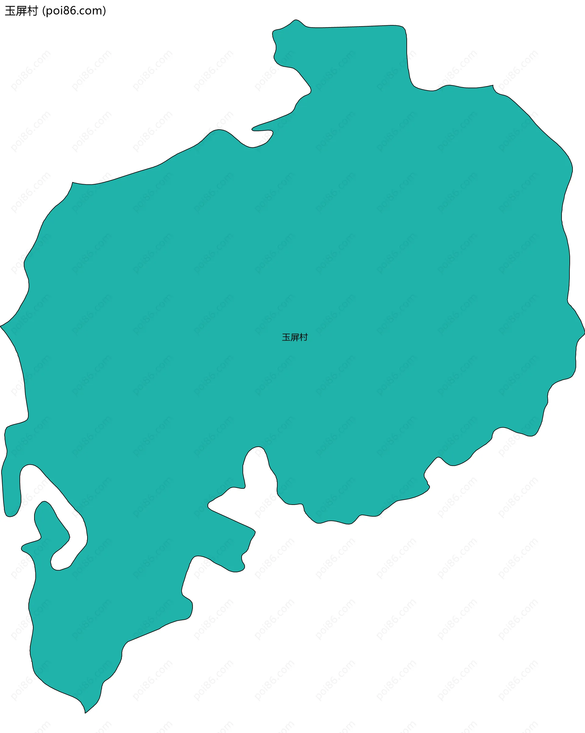 玉屏村边界地图