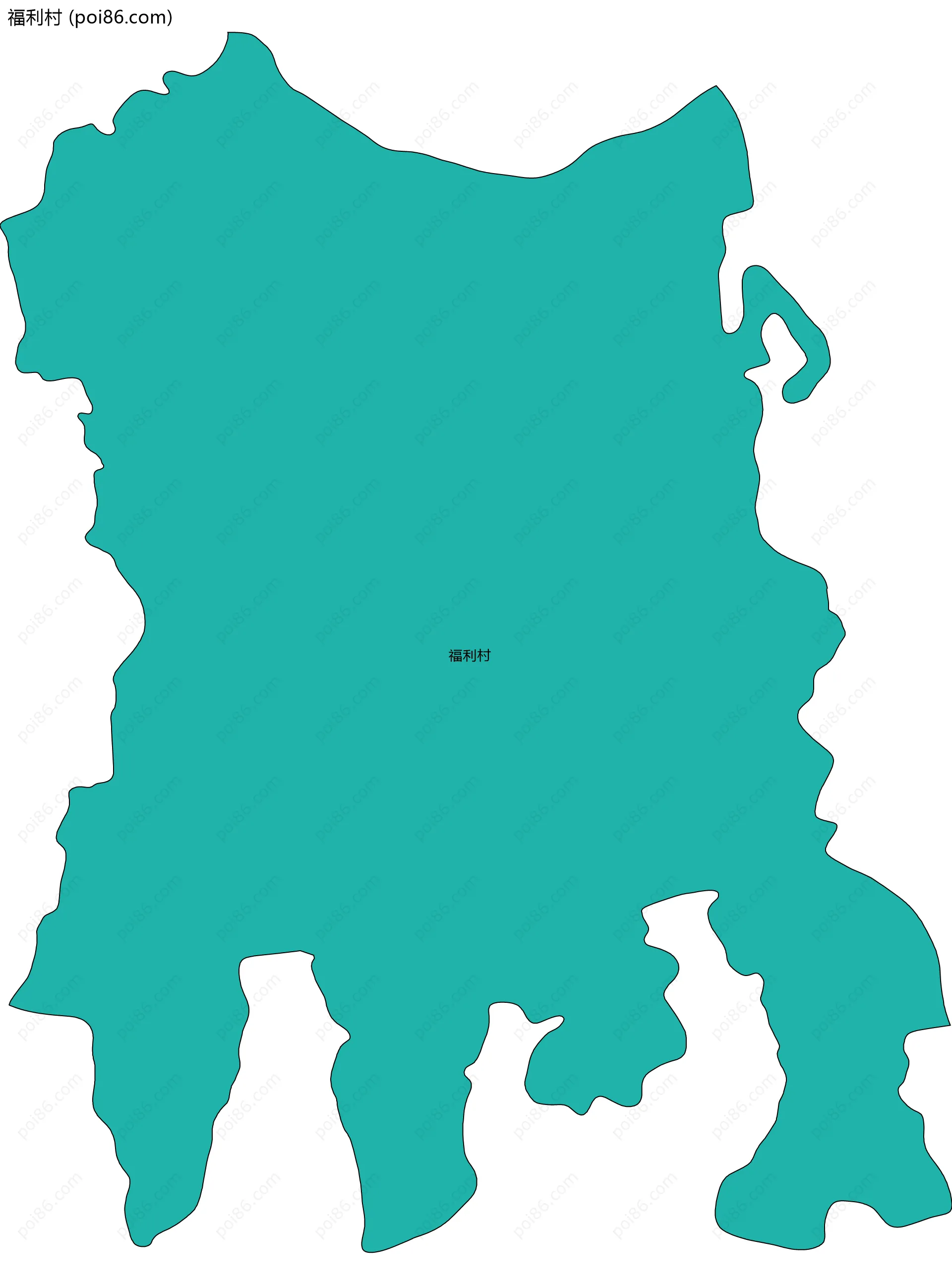 福利村边界地图