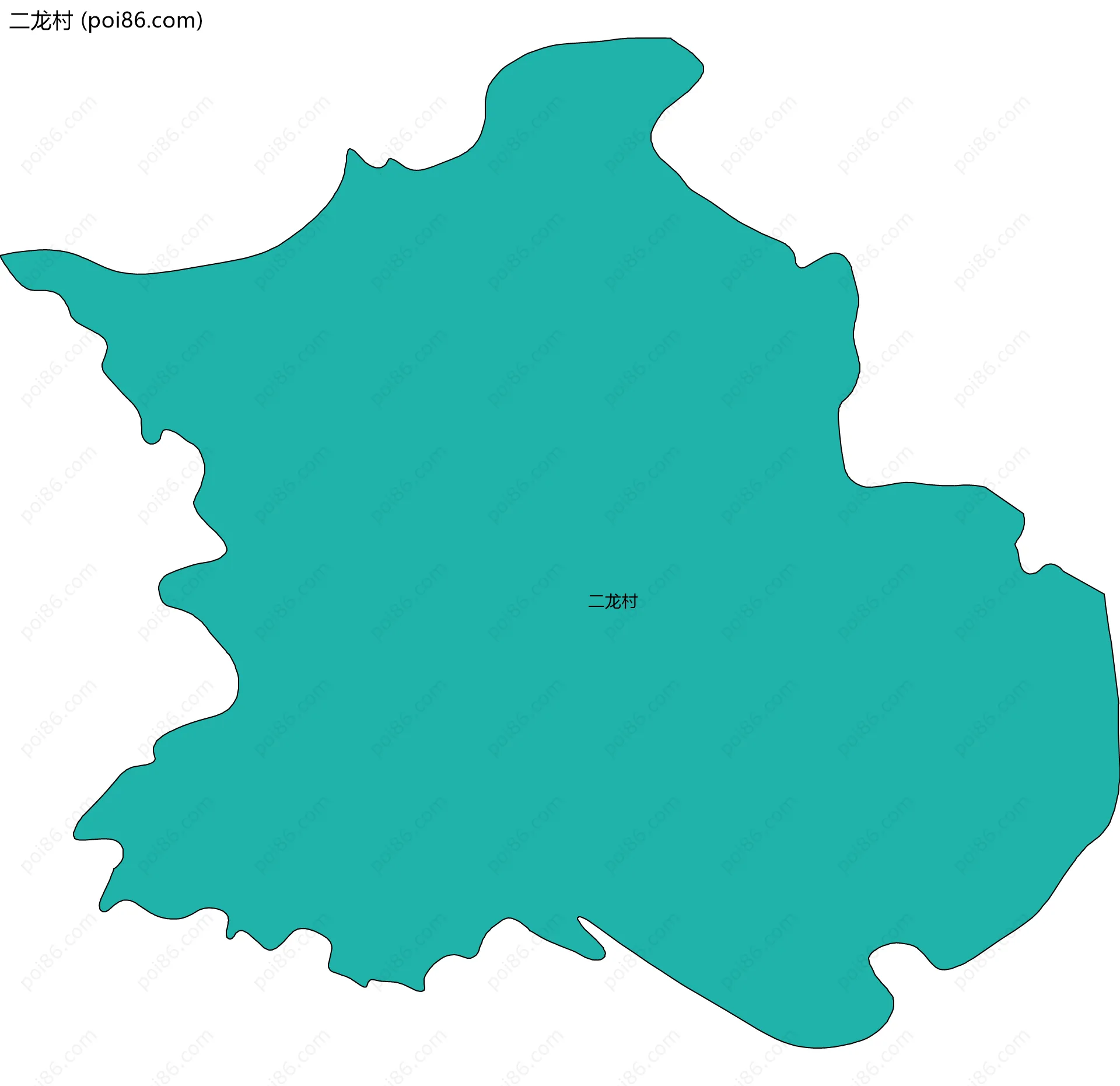 二龙村边界地图