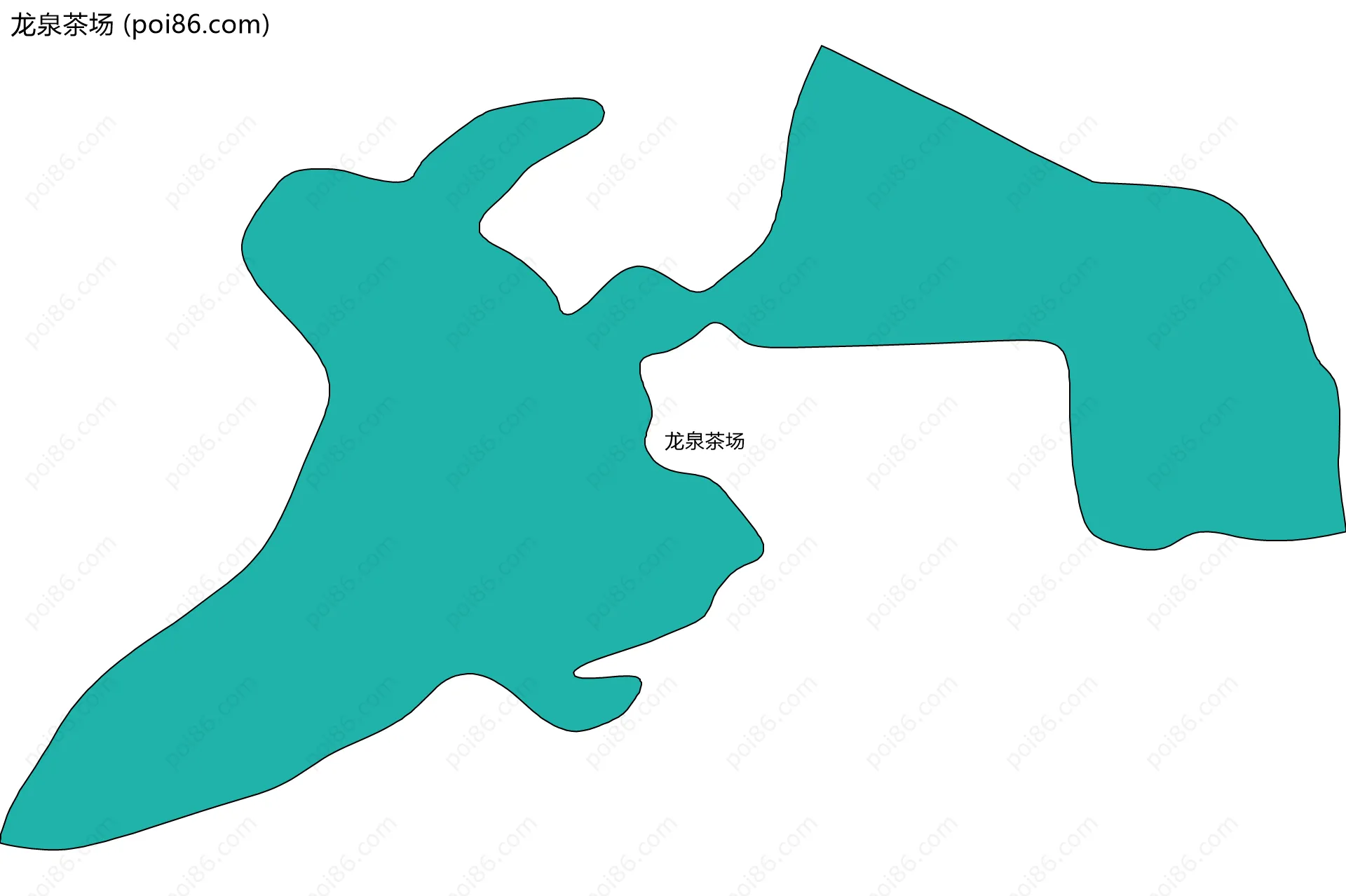 龙泉茶场边界地图