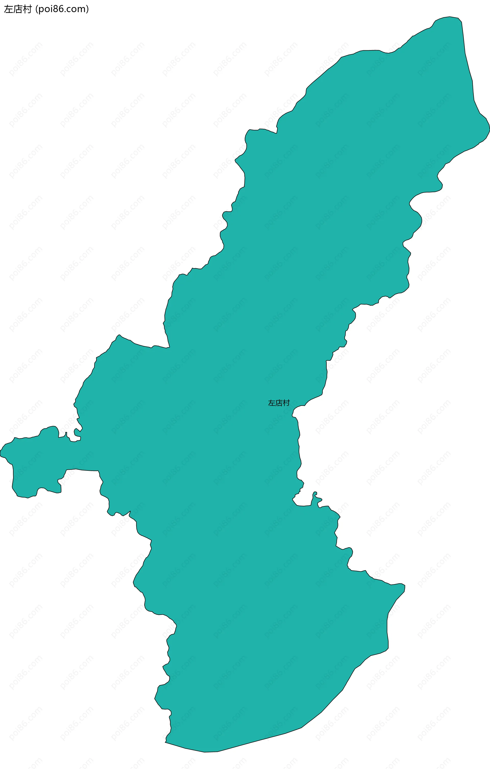 左店村边界地图