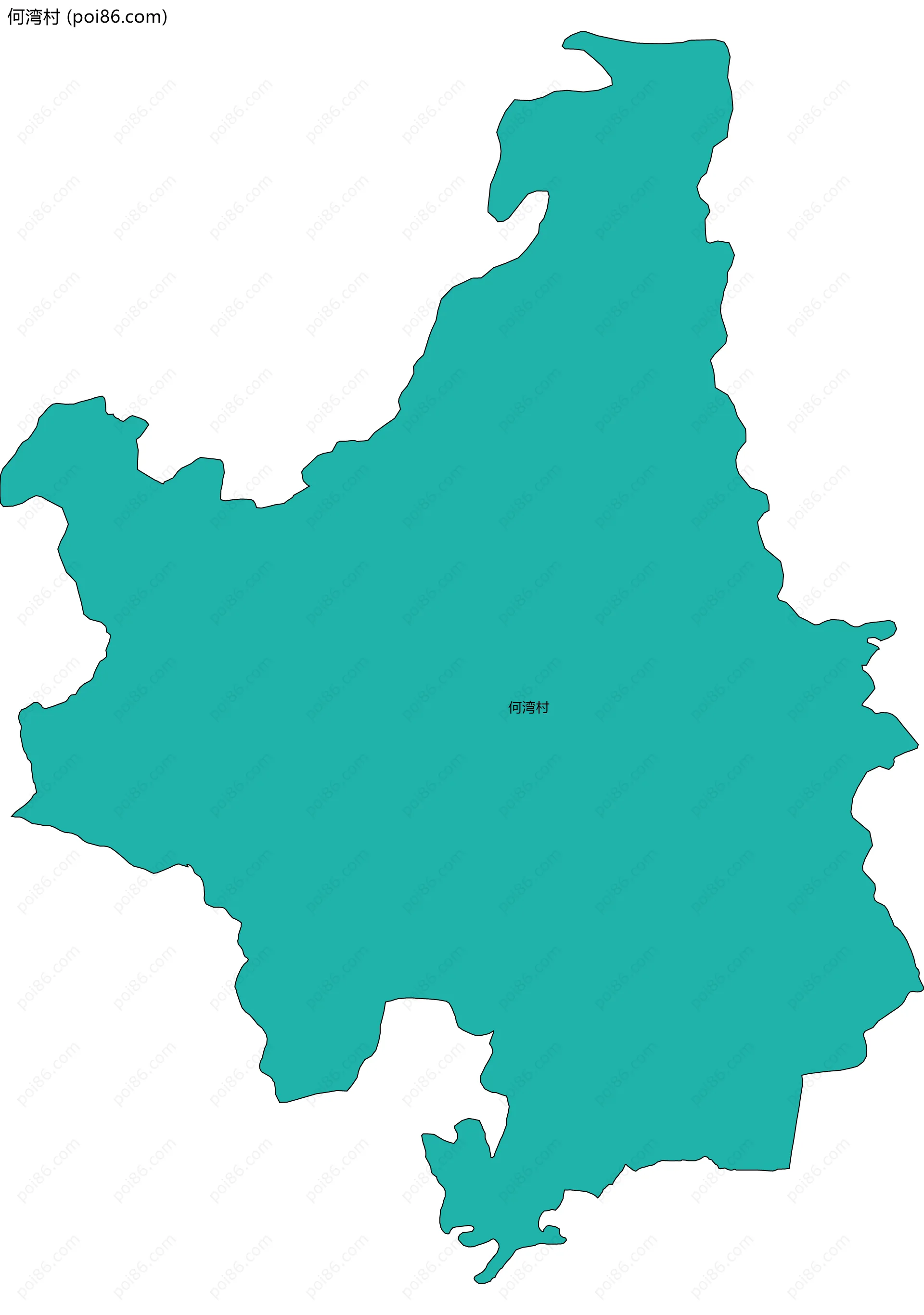 何湾村边界地图