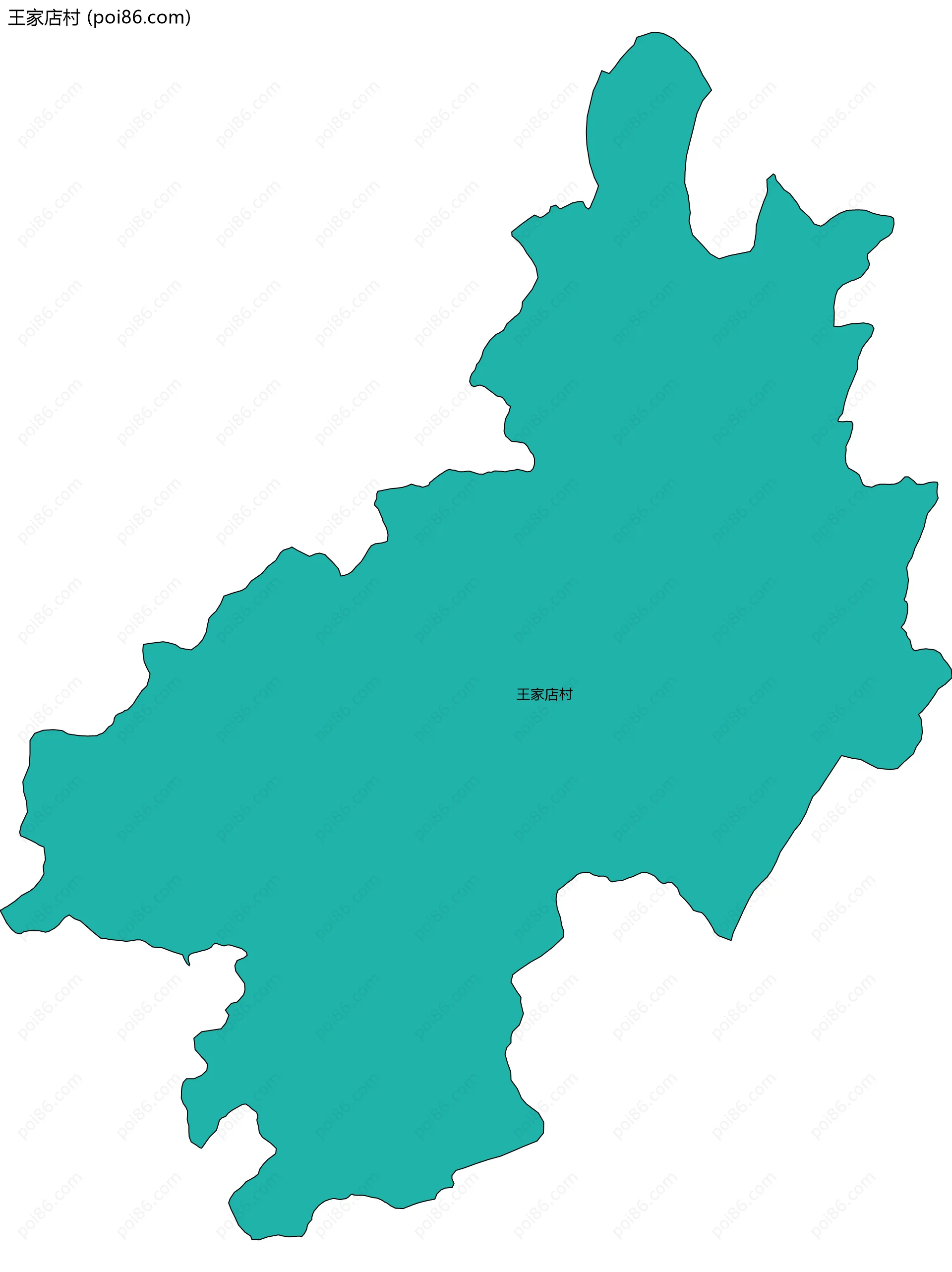 王家店村边界地图