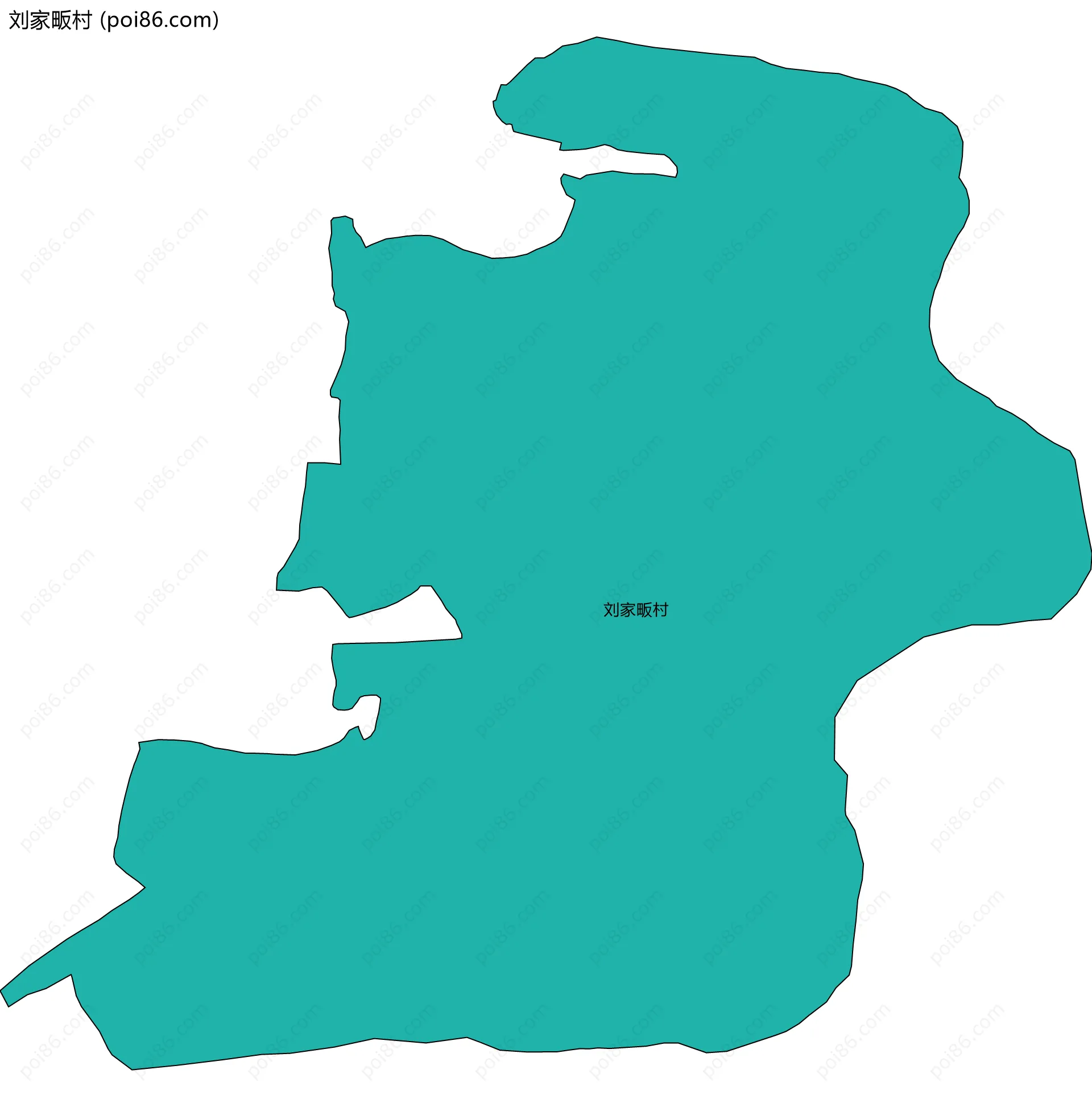 刘家畈村边界地图