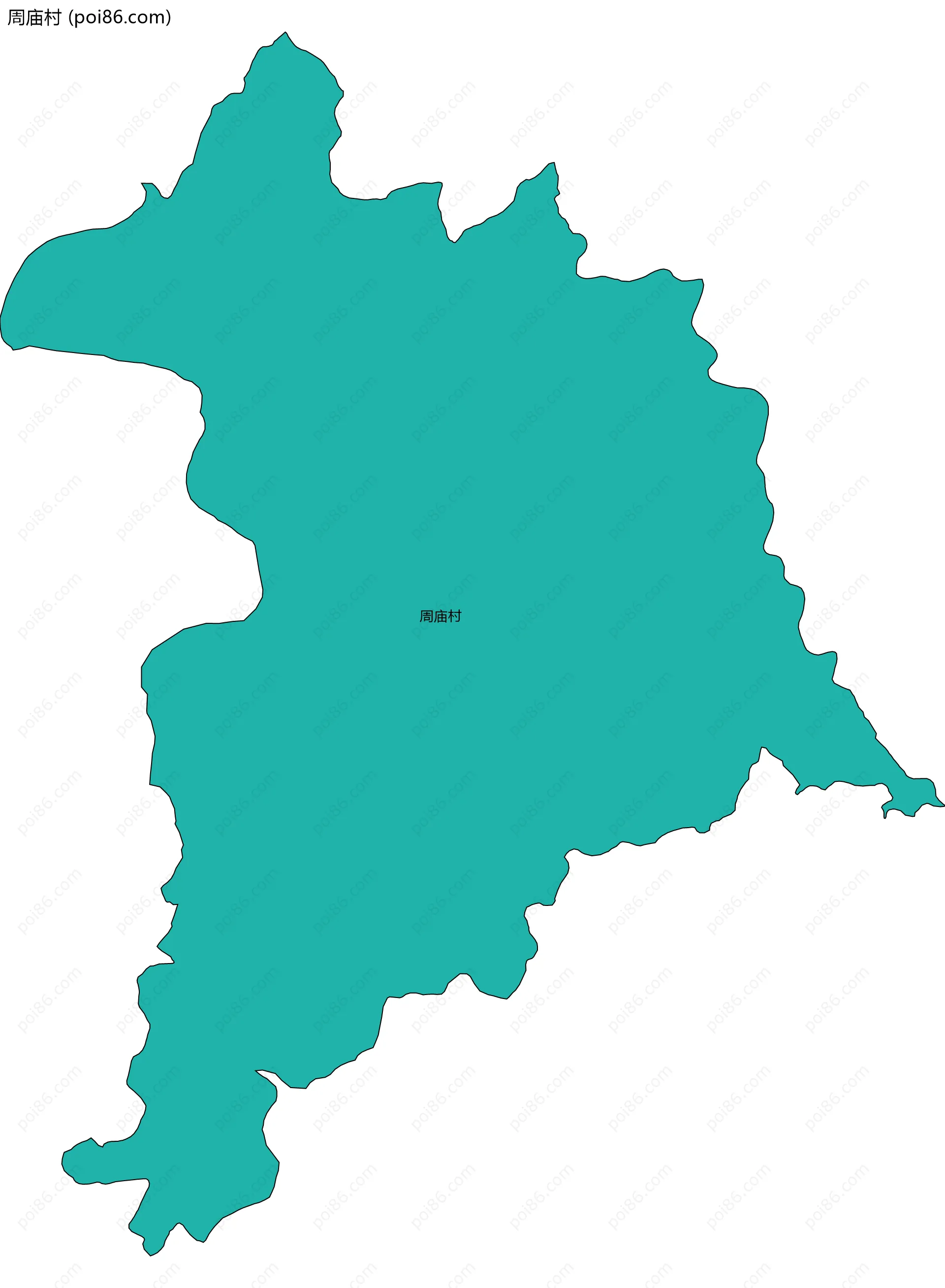 周庙村边界地图