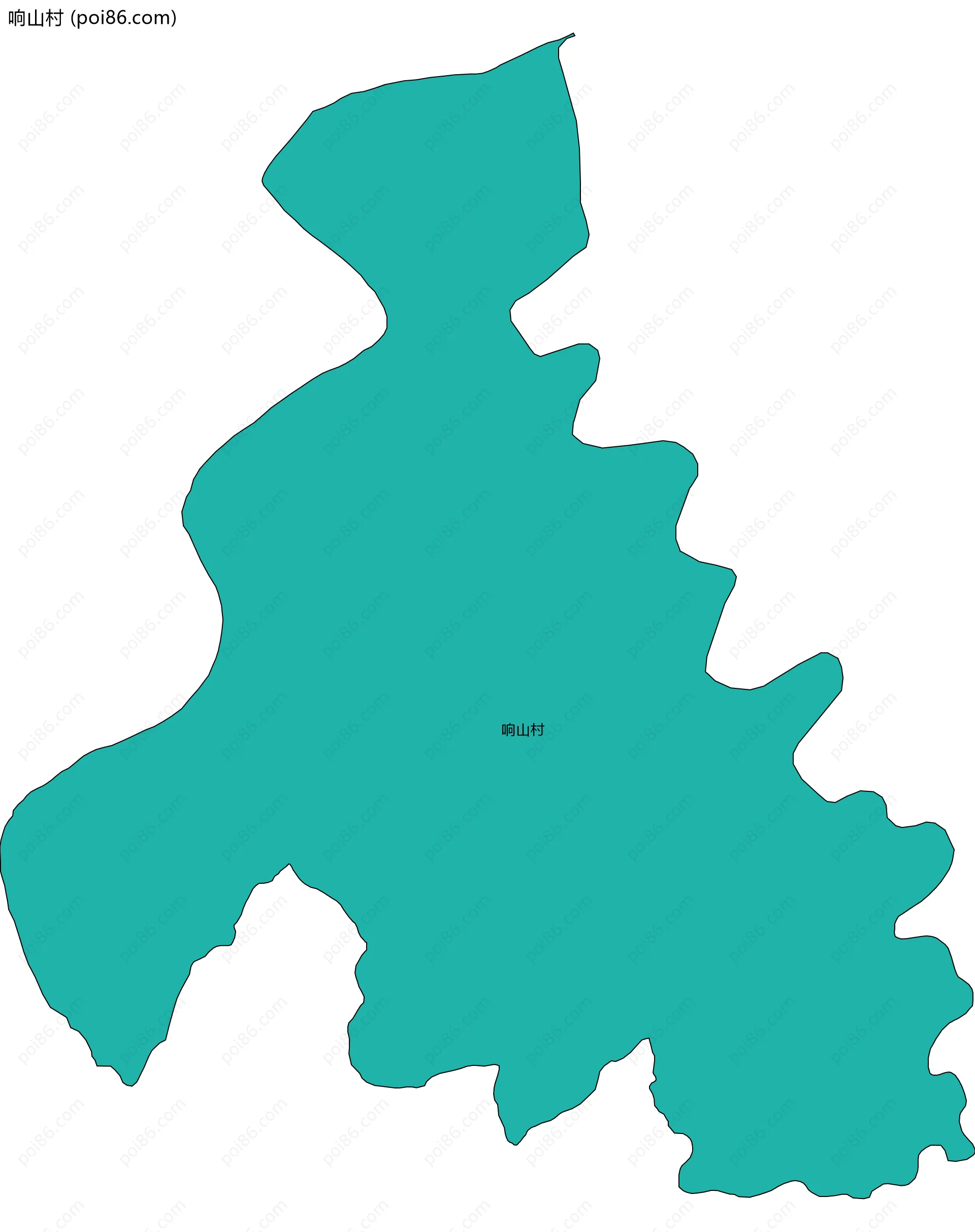 响山村边界地图