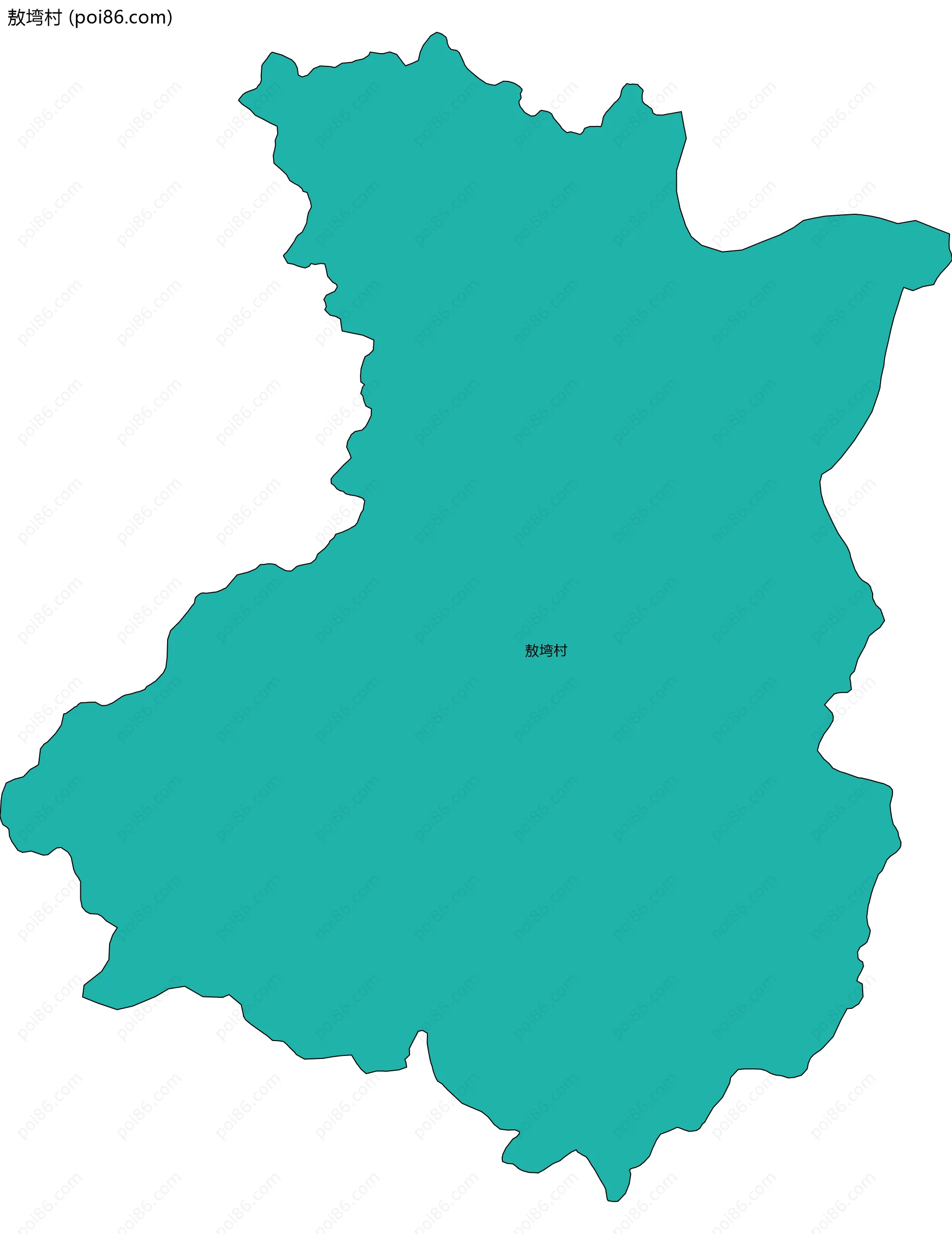 敖塆村边界地图