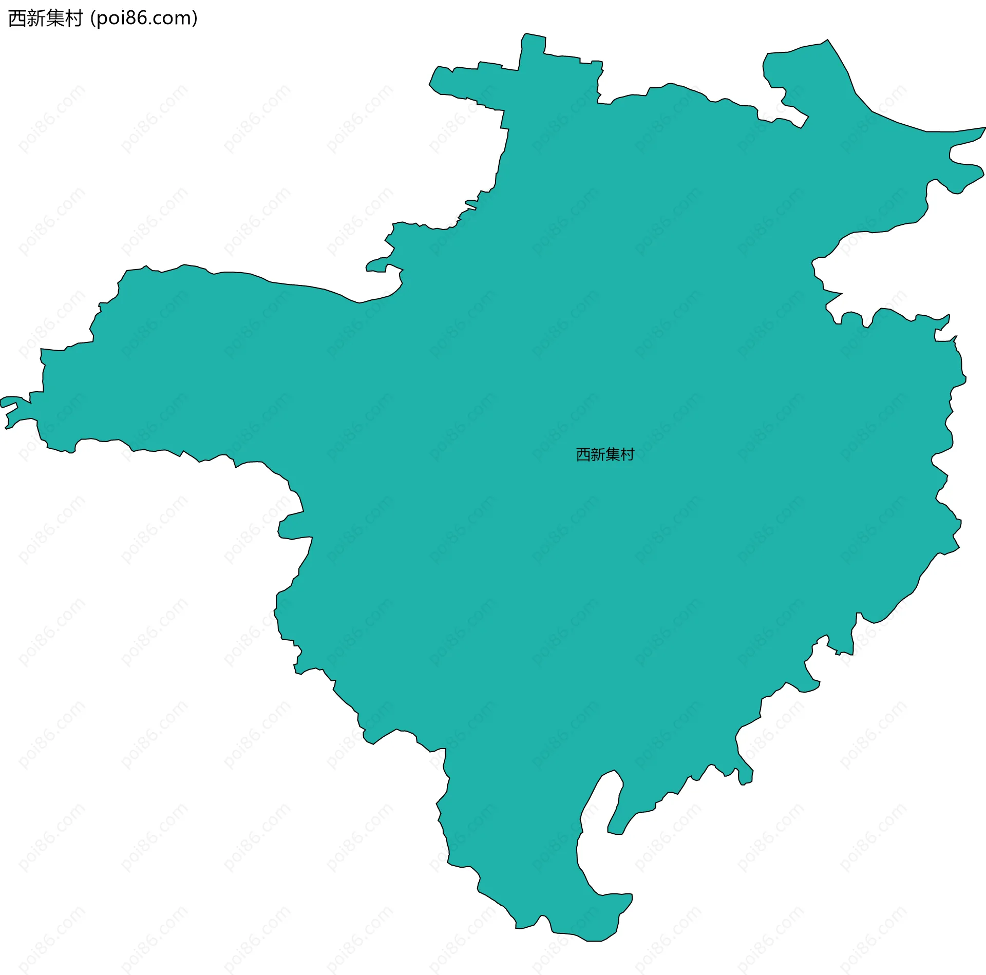 西新集村边界地图