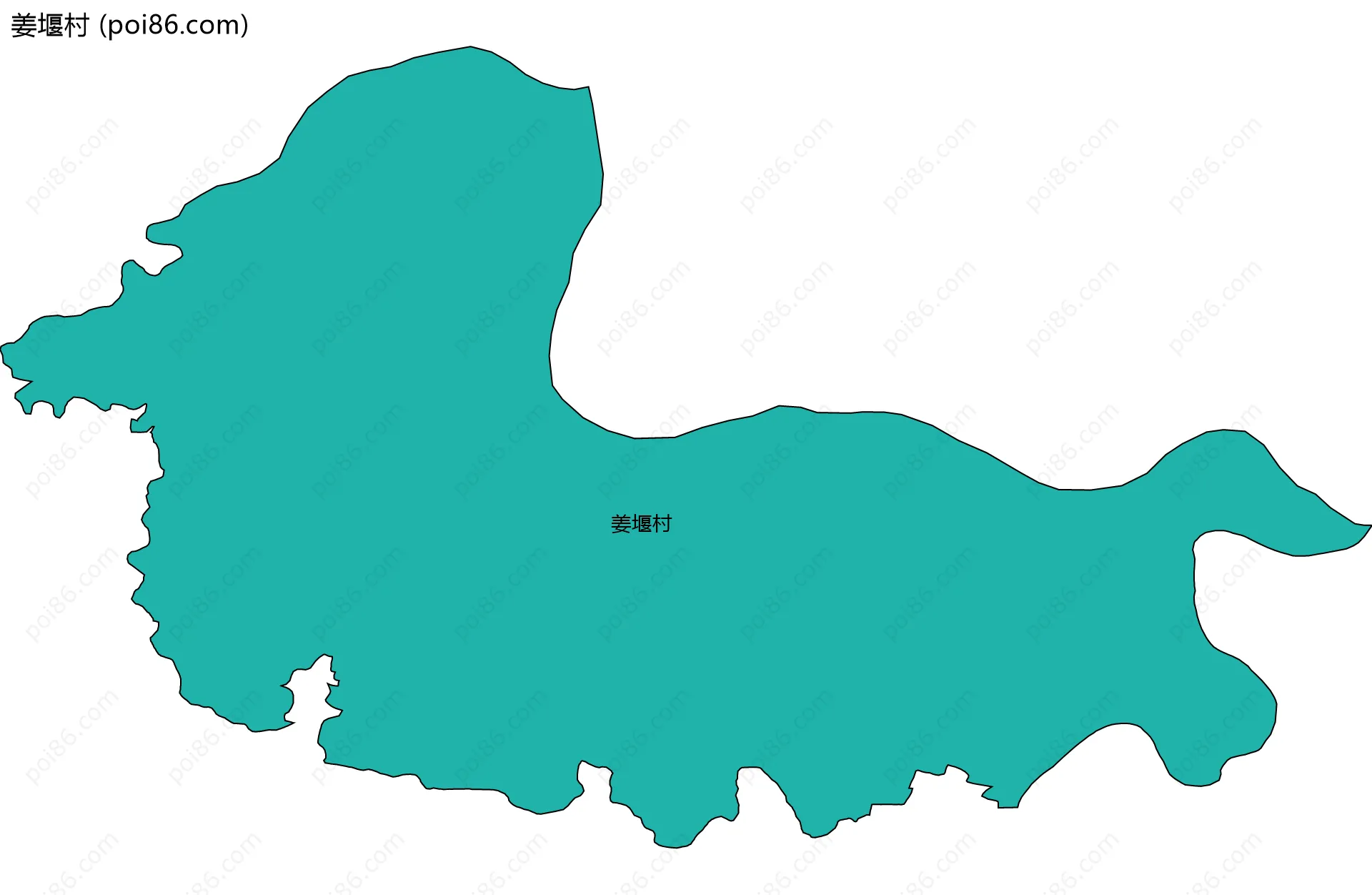 姜堰村边界地图