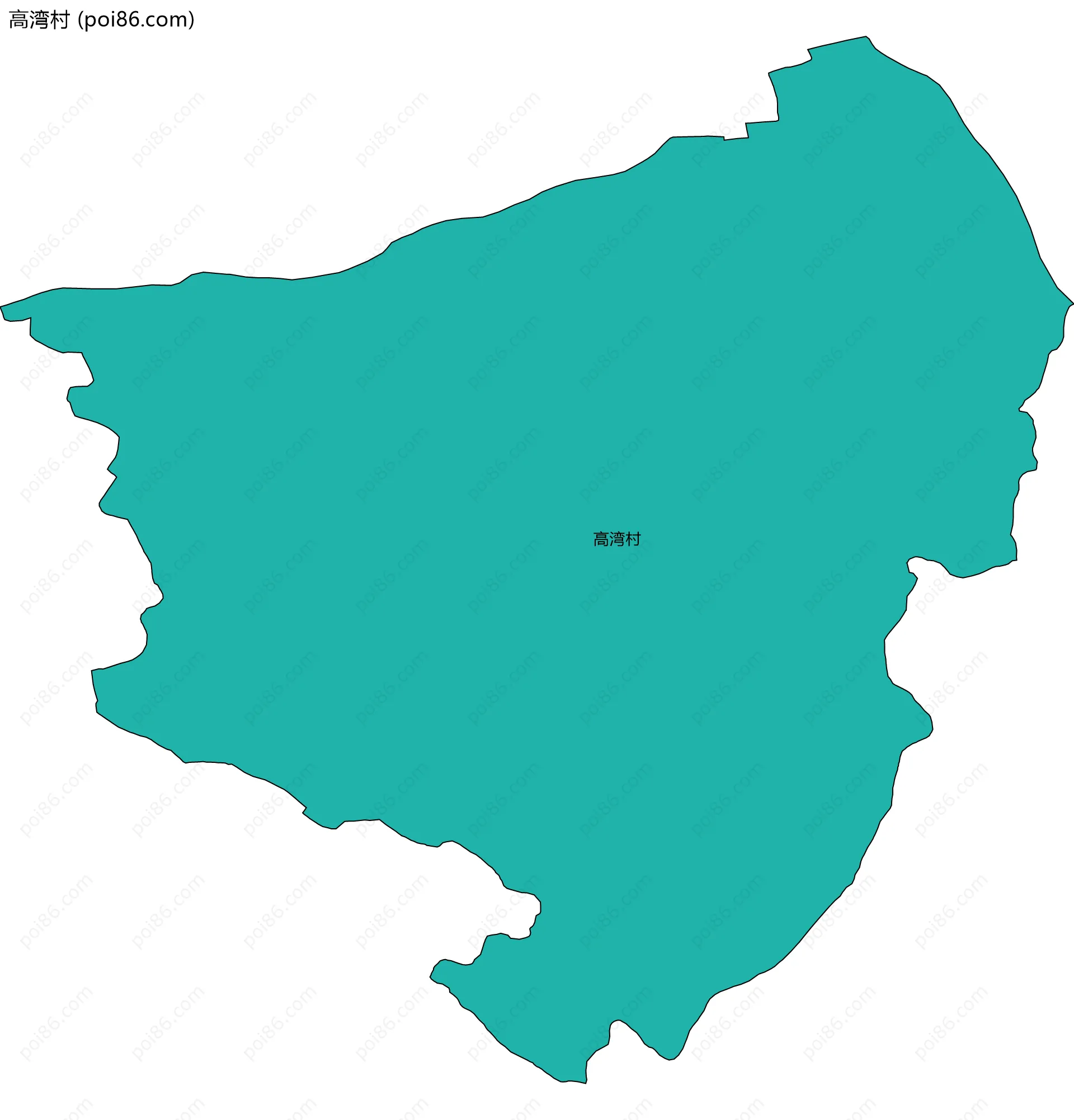 高湾村边界地图