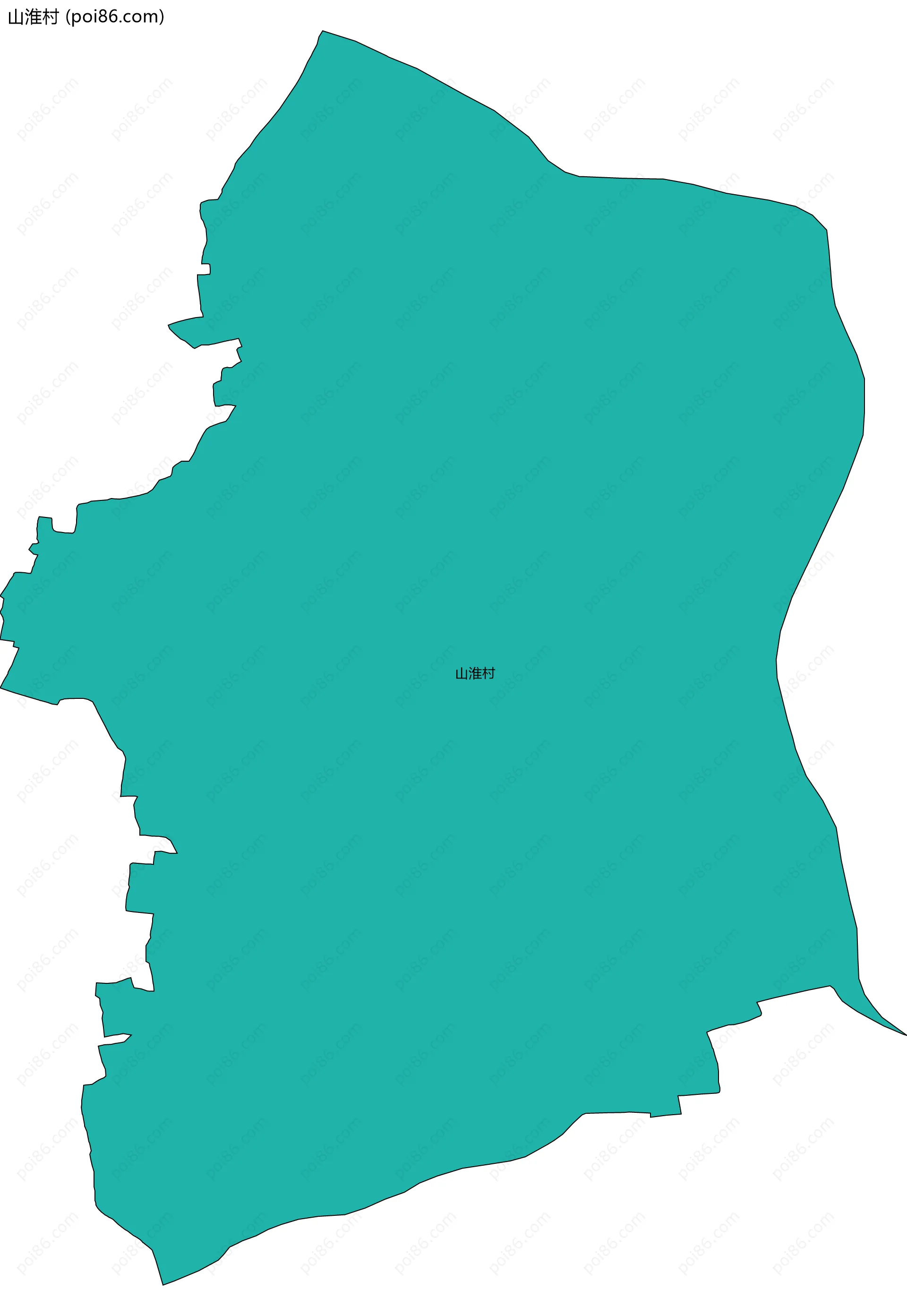 山淮村边界地图